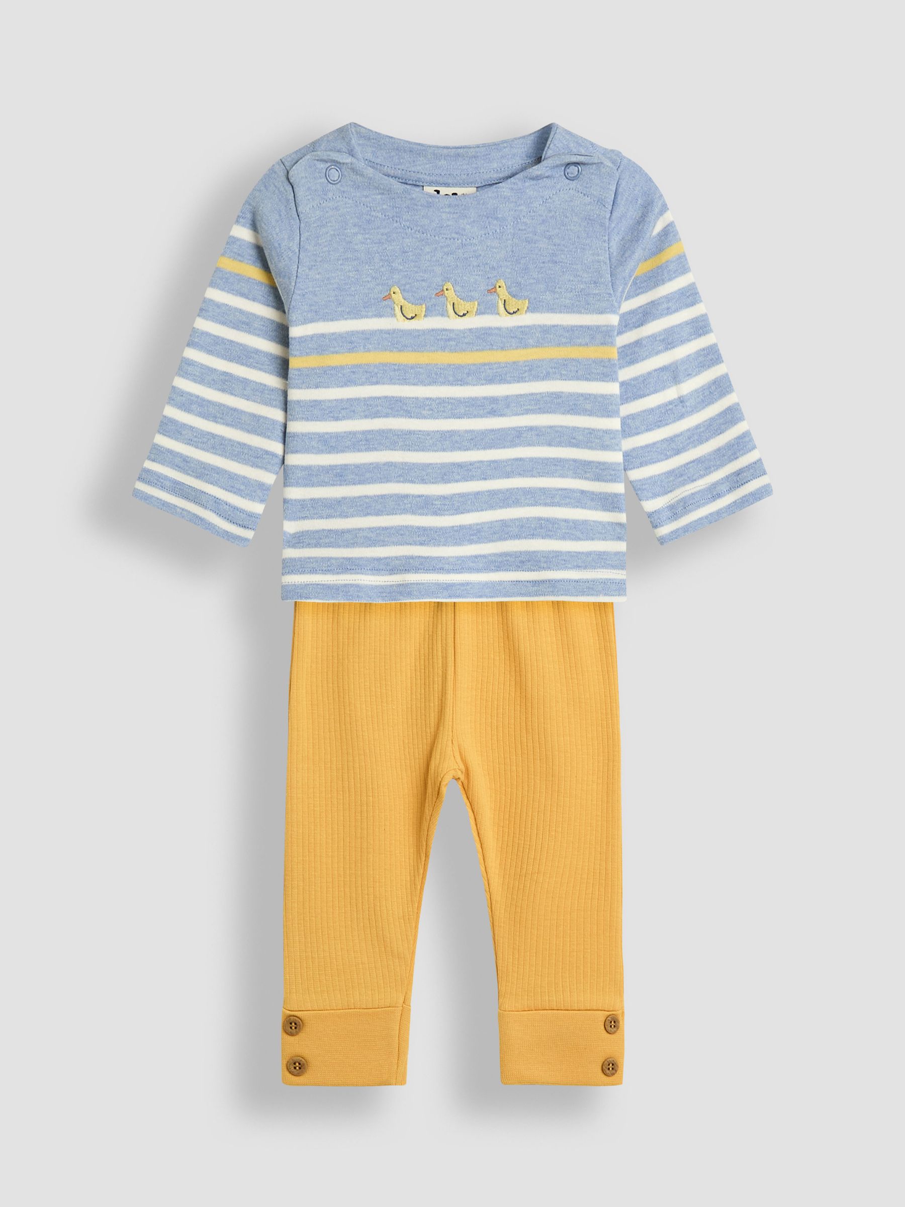 Blue Duck 2-Piece Embroidered Top & Rib Leggings Set - Image 4 of 8