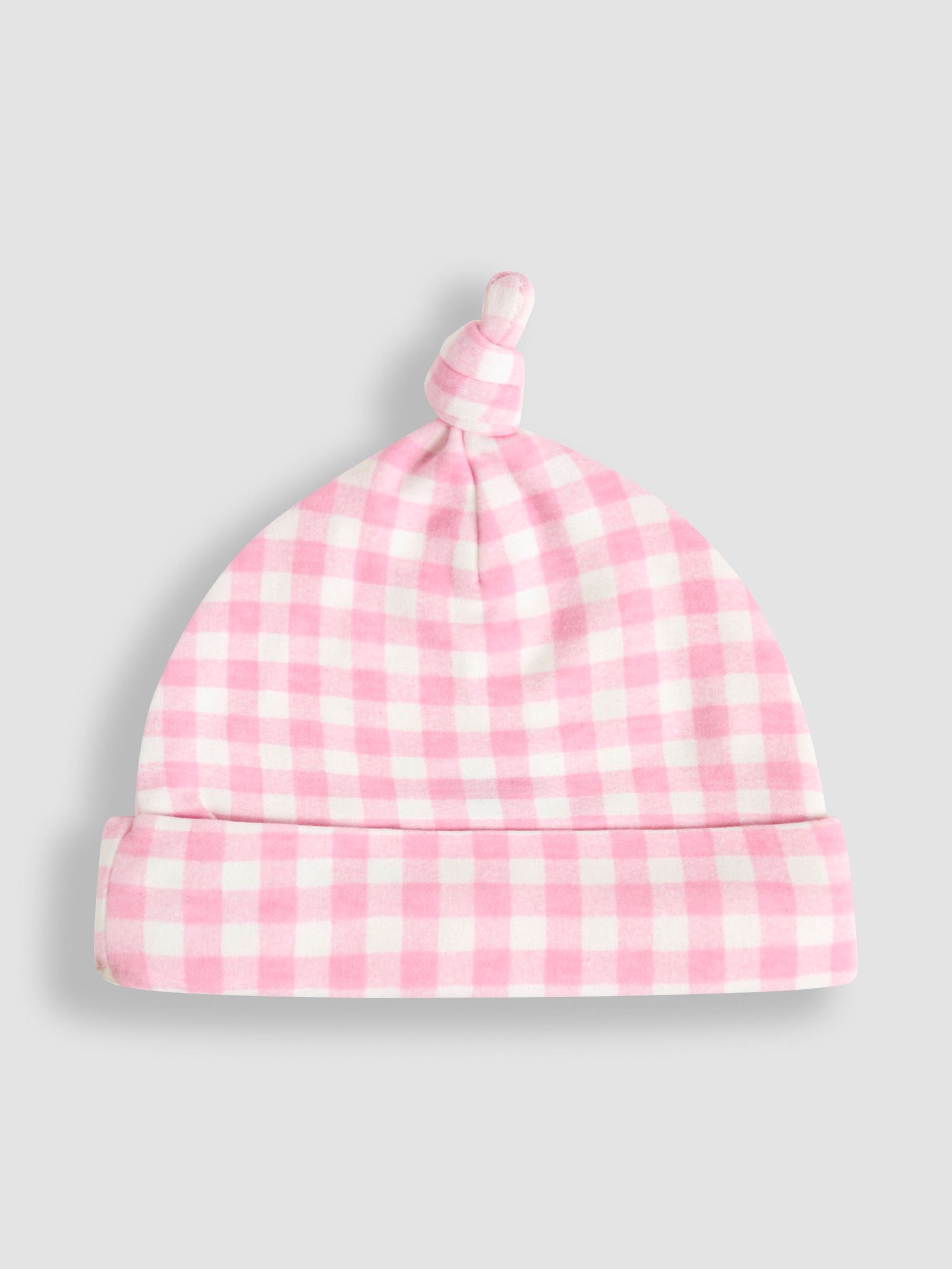 Pink Gingham Baby Hat - Image 1 of 3