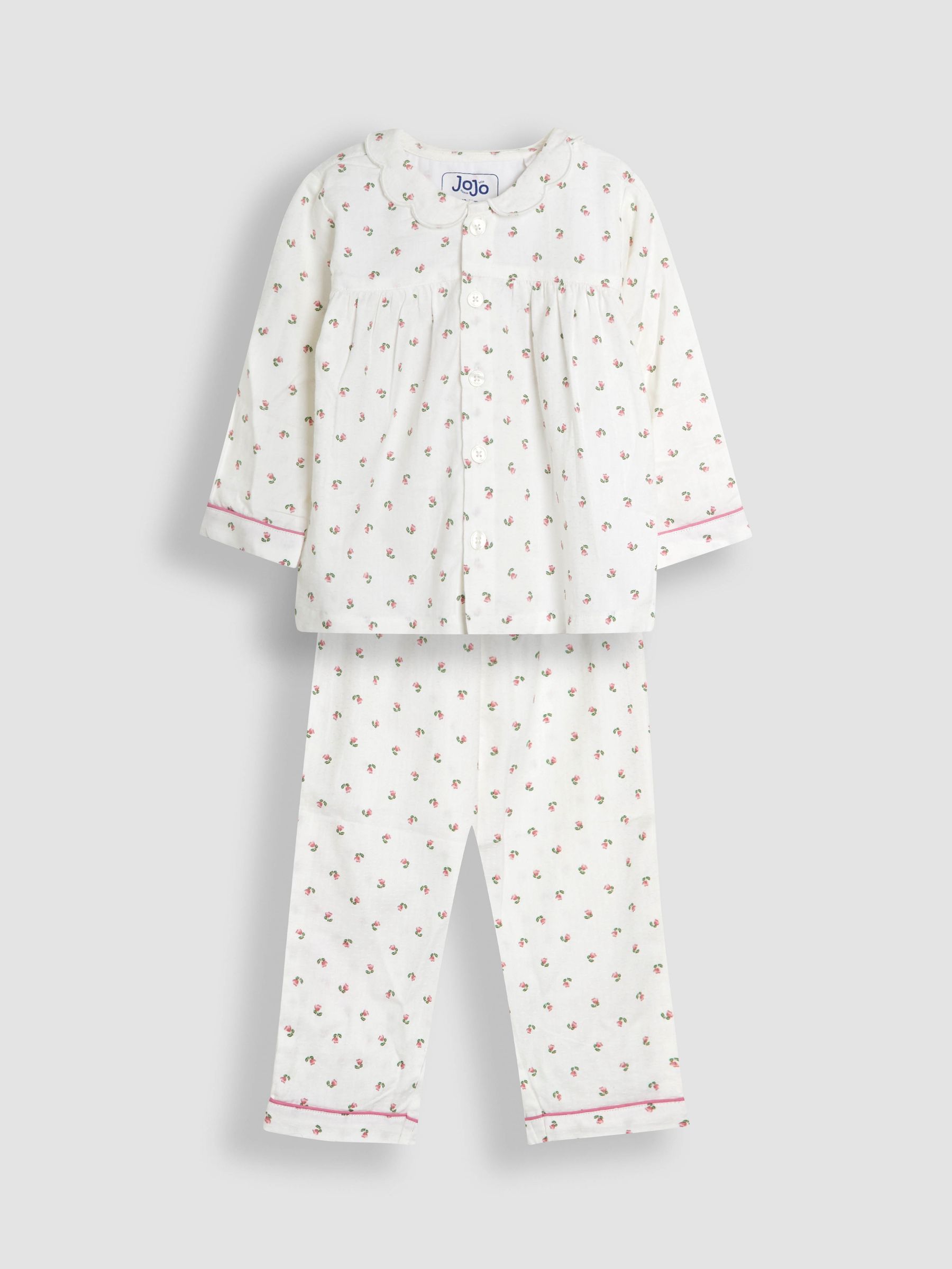 Cream Rose Print Classic Woven Pyjamas - Image 1 of 6