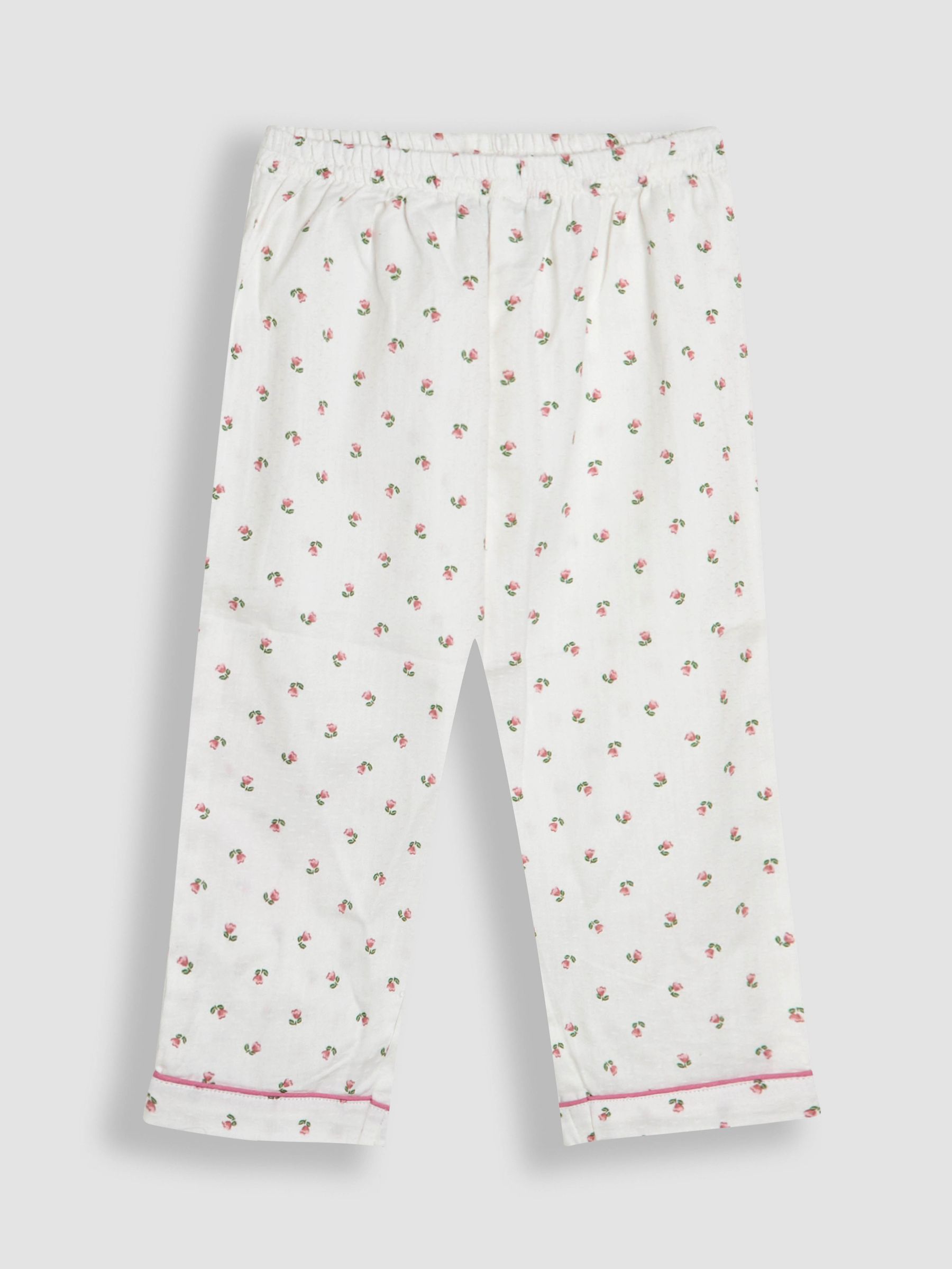 Cream Rose Print Classic Woven Pyjamas - Image 5 of 6