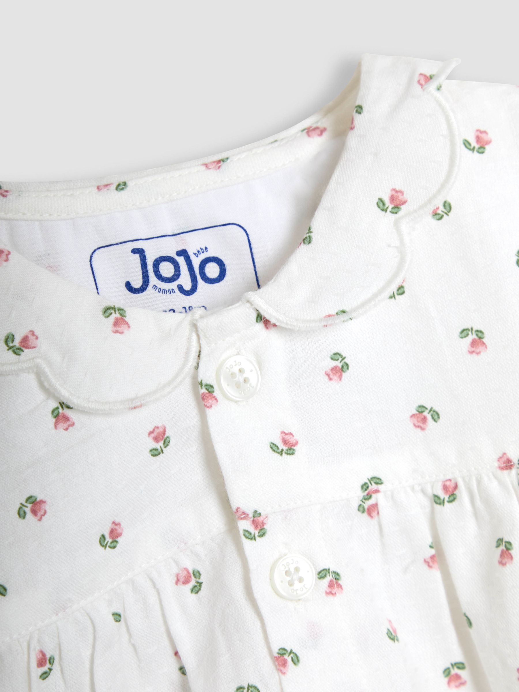 Cream Rose Print Classic Woven Pyjamas - Image 6 of 6