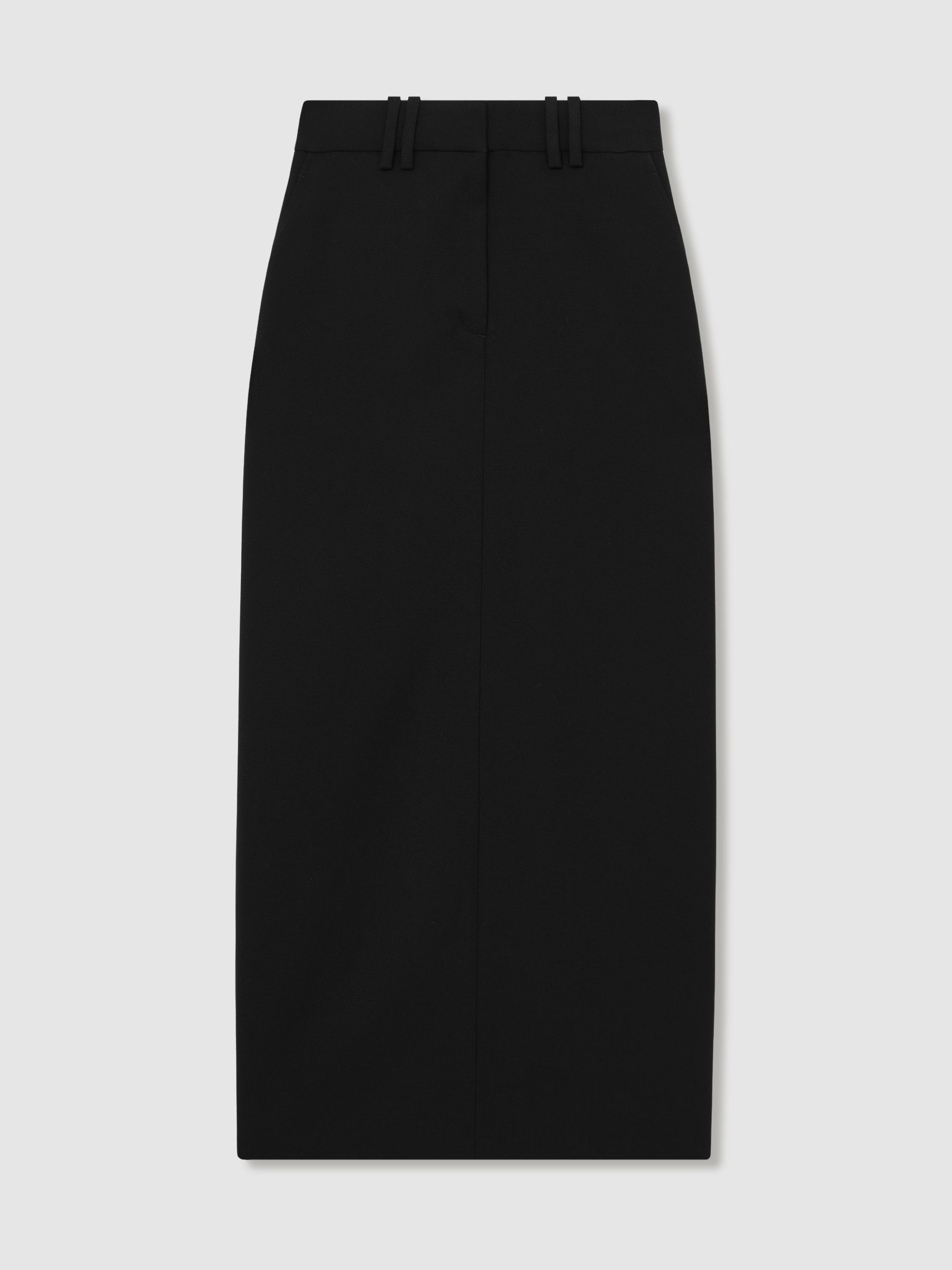 Wool-Blend Tailored Pencil Skirt in Black - Image 2 of 7