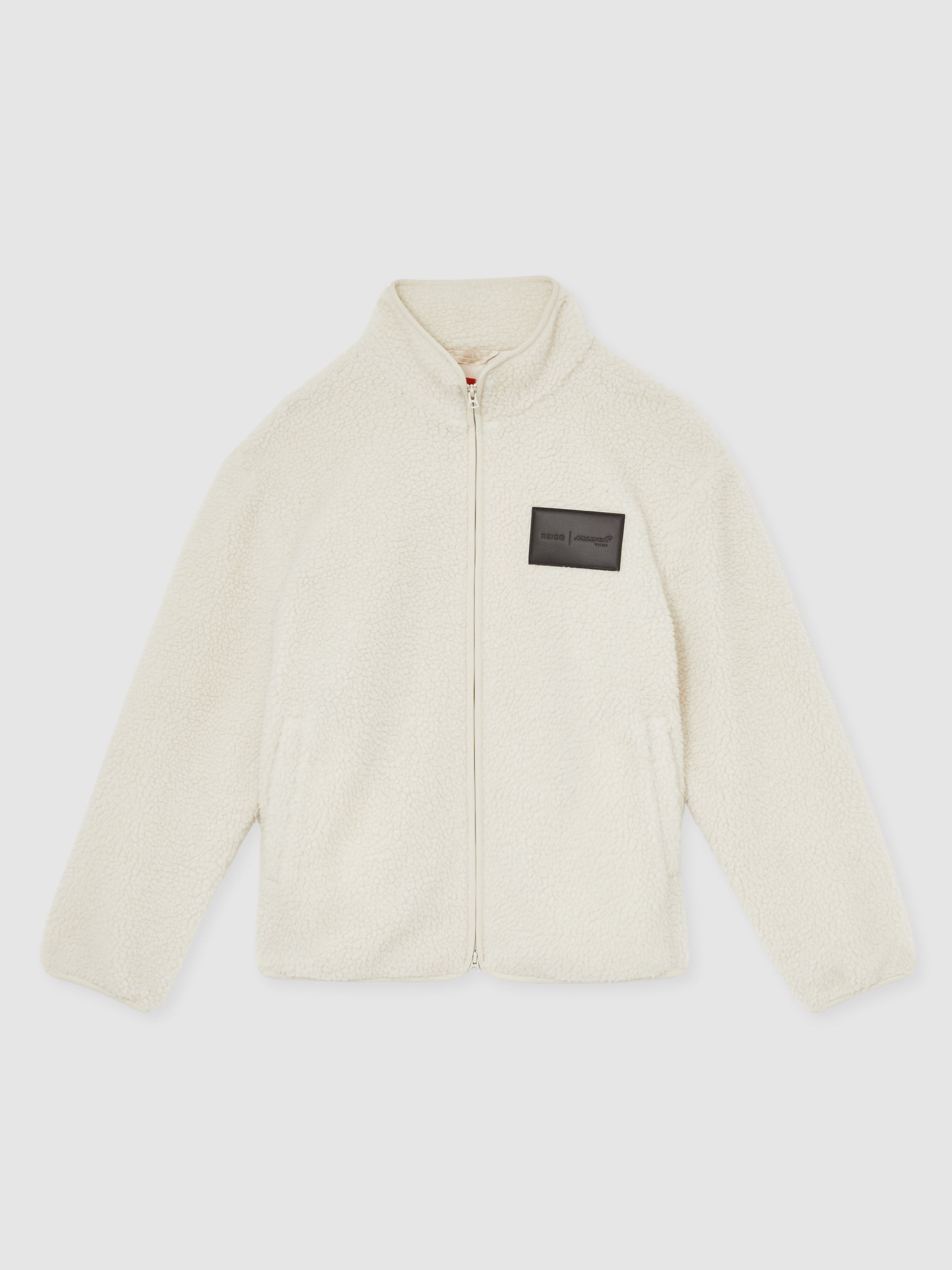 McLaren F1 Team Embroidered Fleece Jacket Unisex Fit in Off White - Image 2 of 9