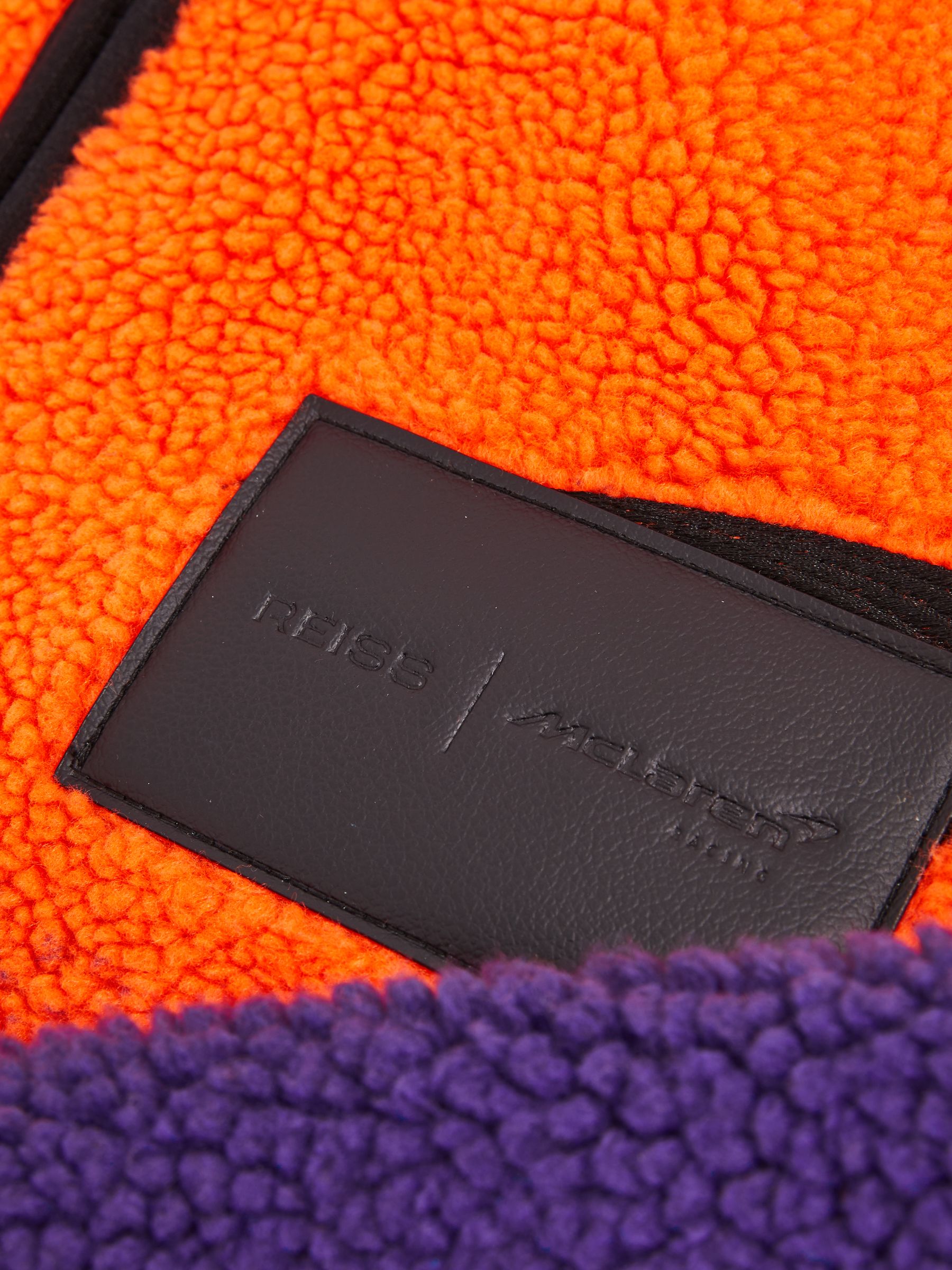 McLaren F1 Team Ombré Fleece Jacket Unisex Fit in Papaya Orange/Purple - Image 10 of 10