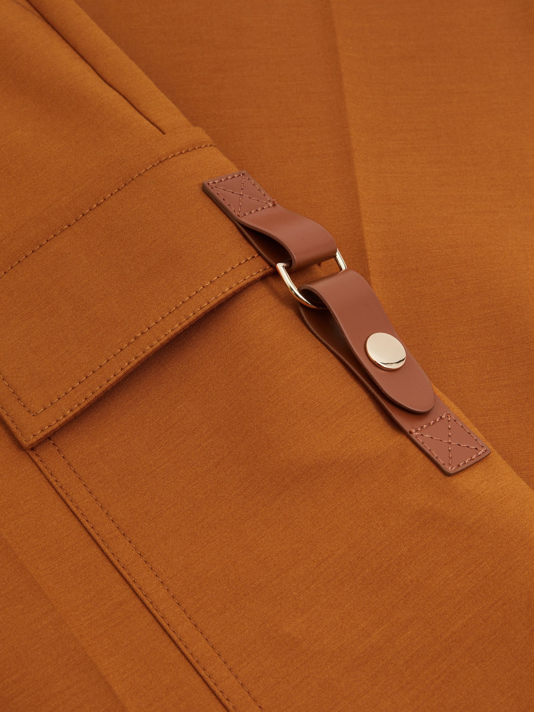 Wide-Leg Combat Trousers With Cotton in Rust - Image 6 of 6