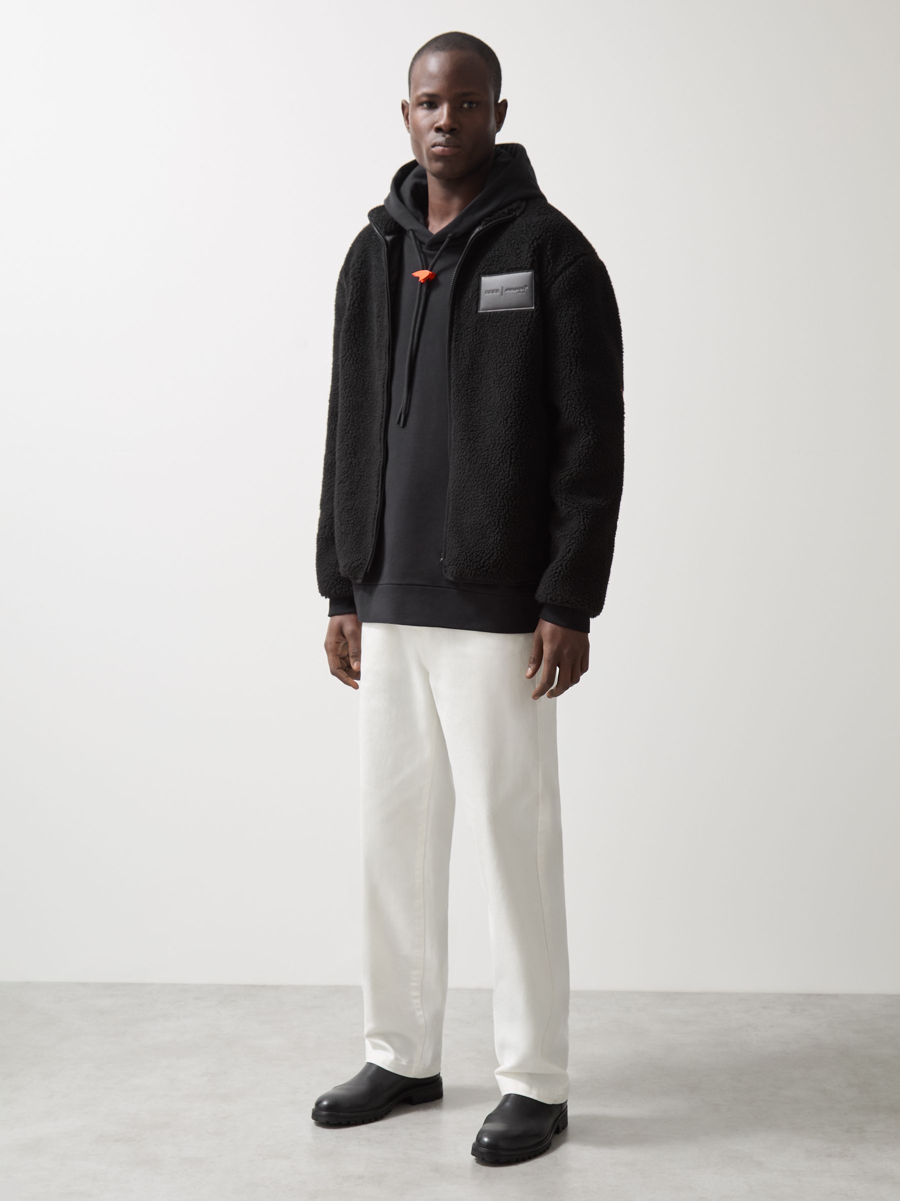 McLaren F1 Team Embroidered Fleece Jacket Unisex Fit in Black - Image 5 of 10