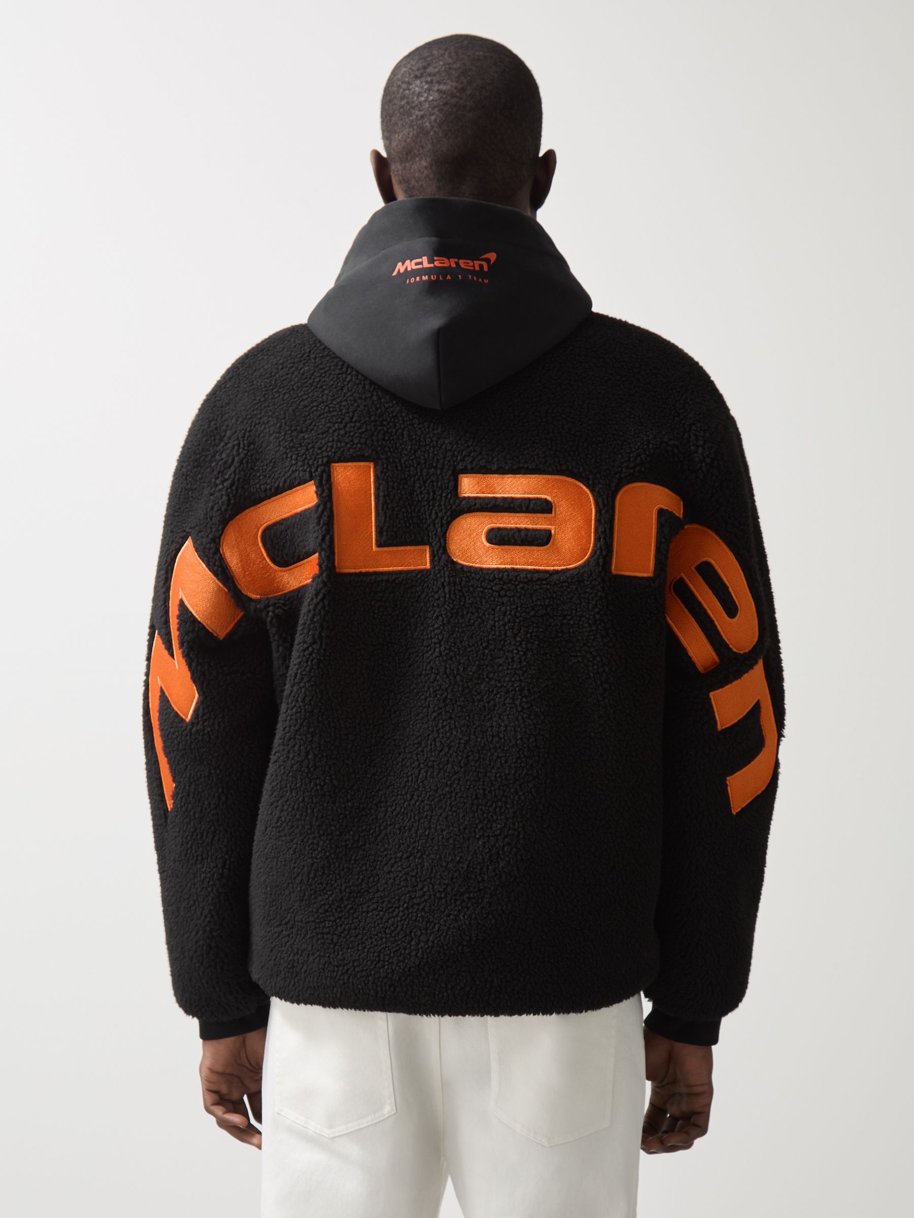 McLaren F1 Team Embroidered Fleece Jacket Unisex Fit in Black - Image 6 of 10