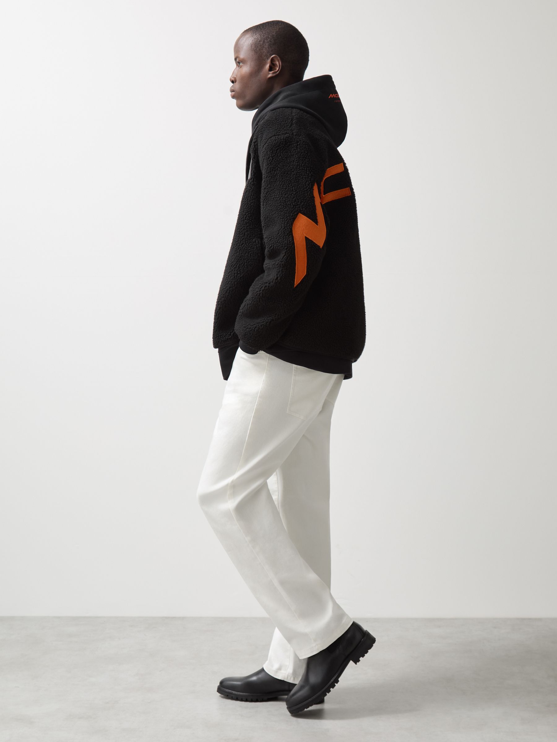 McLaren F1 Team Embroidered Fleece Jacket Unisex Fit in Black - Image 7 of 10
