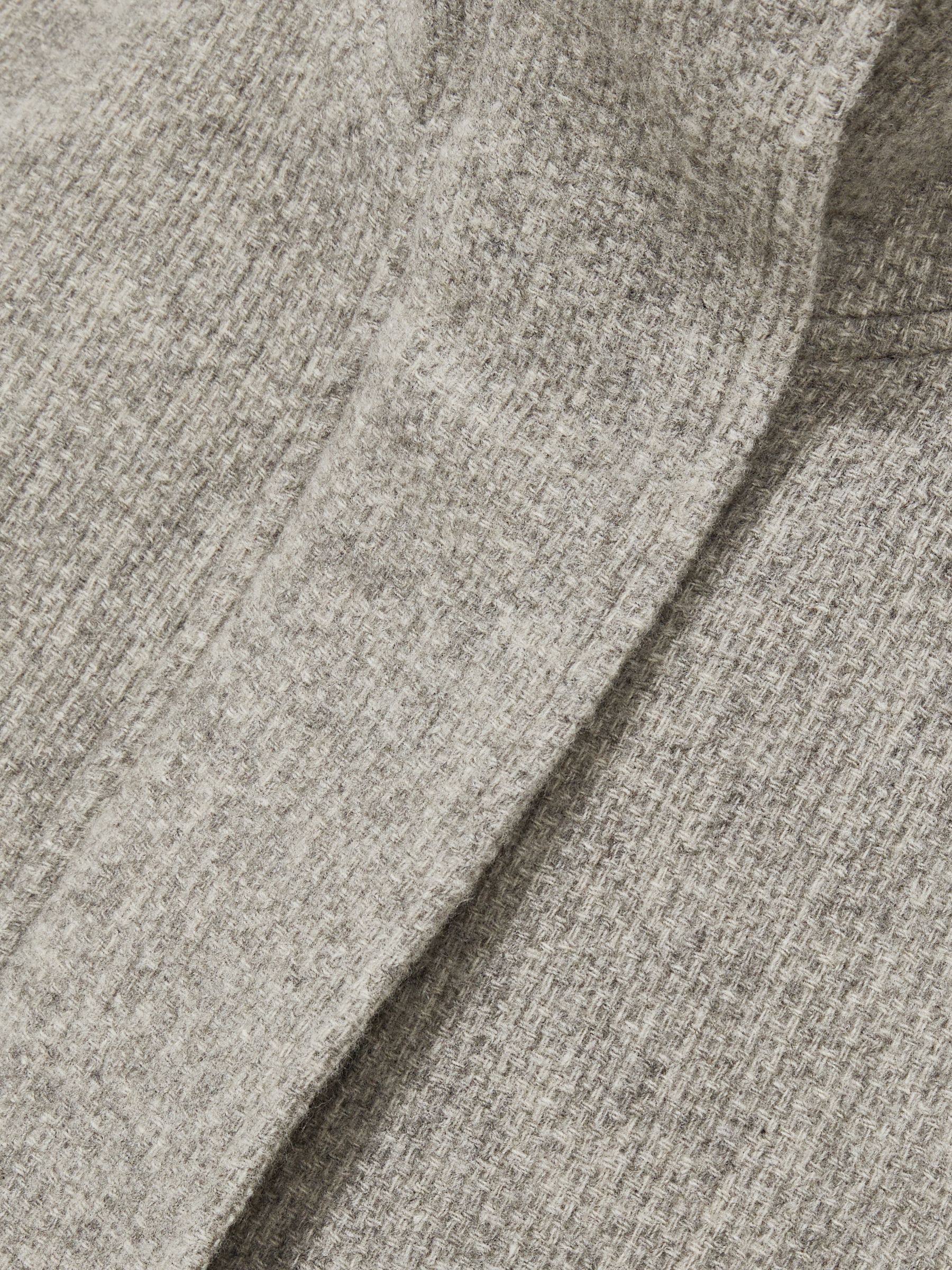 Wool Funnel-Neck Bomber Jacket in Grey - Image 6 of 7