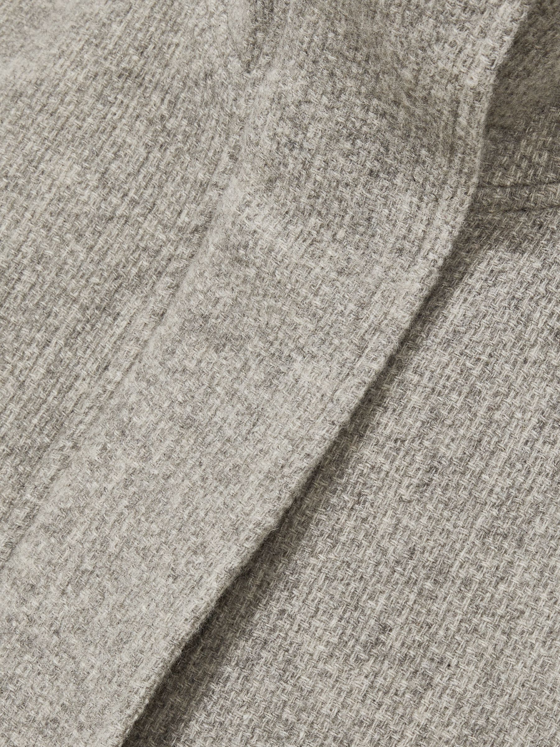 Wool Funnel-Neck Bomber Jacket in Grey - Image 7 of 7
