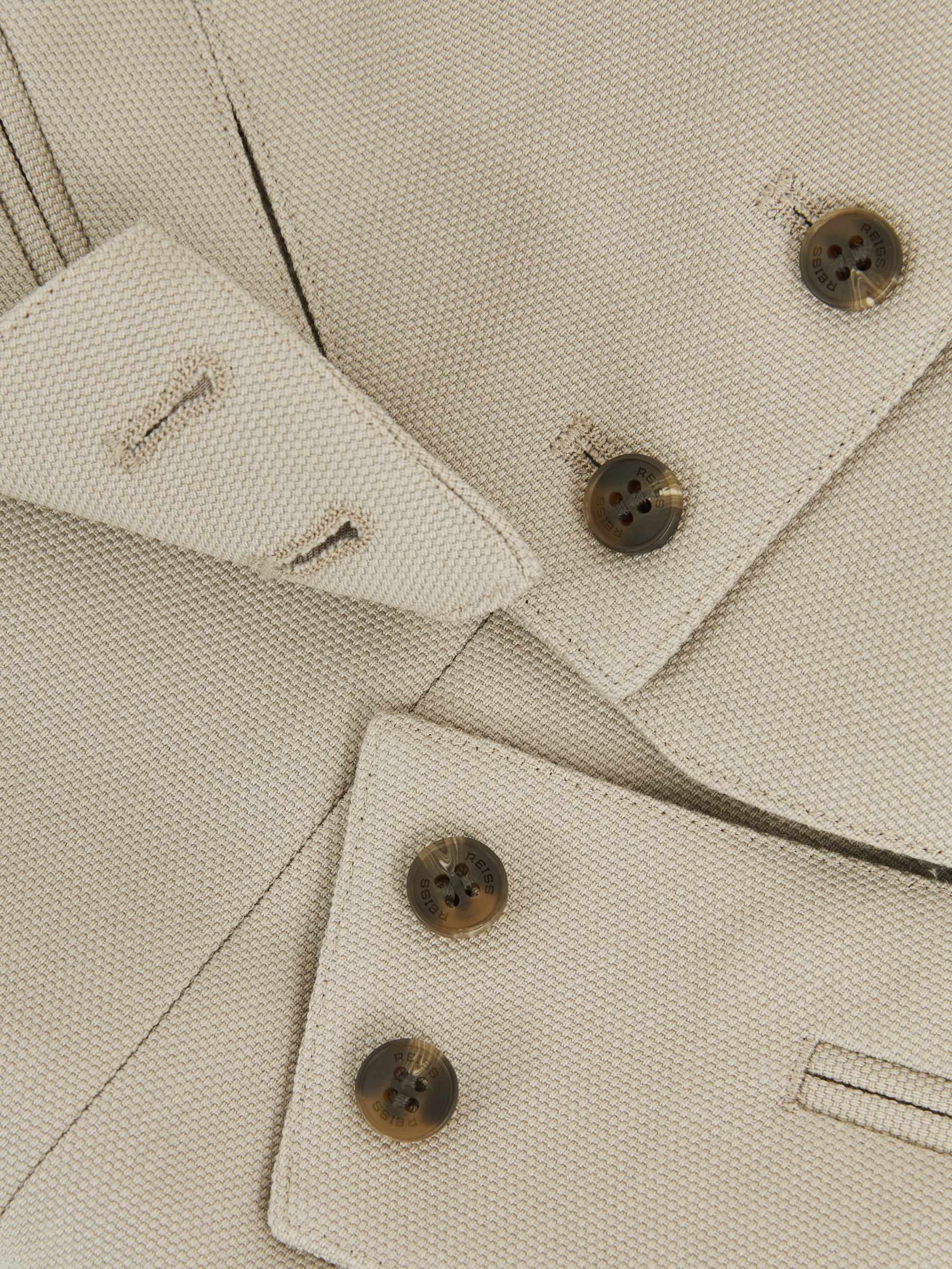 Wool-Blend Textured Waistcoat in Neutral - Image 6 of 6