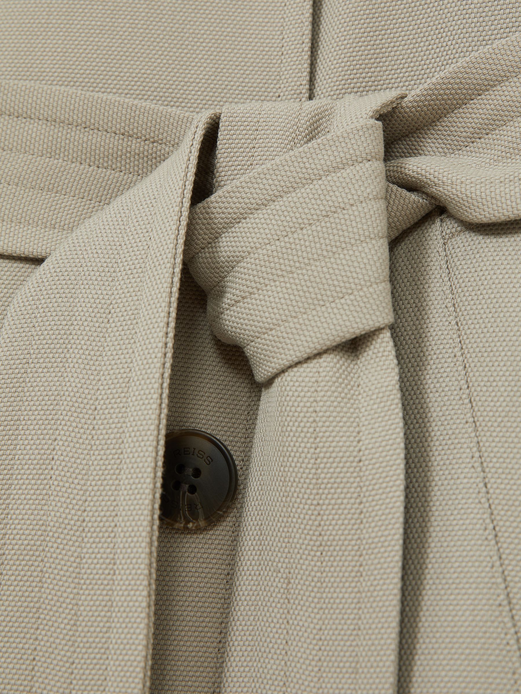 Wool-Blend Double-Breasted Trench Coat in Neutral - Image 6 of 6