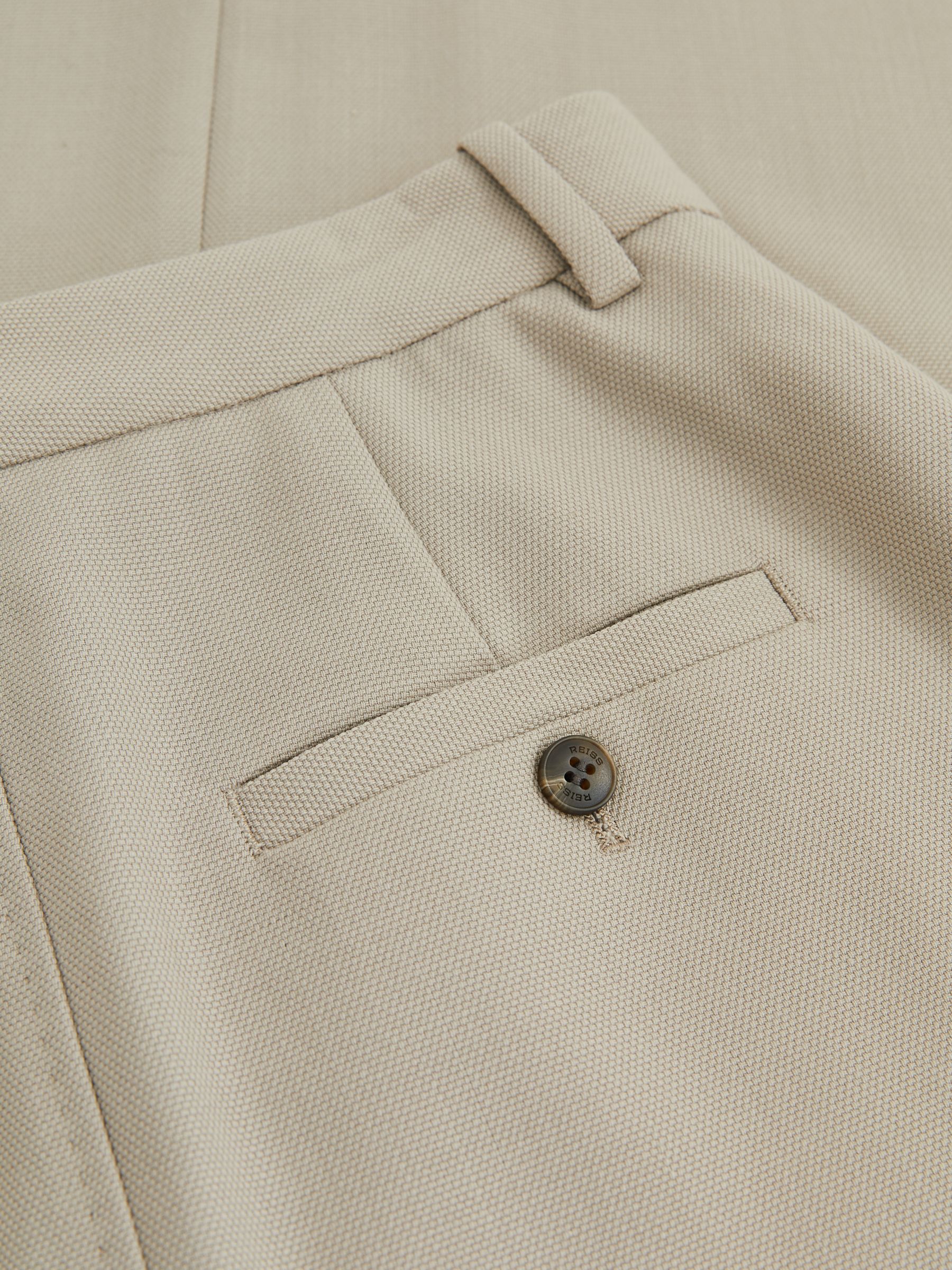 Wool-Blend Tailored Pencil Skirt in Neutral - Image 6 of 6