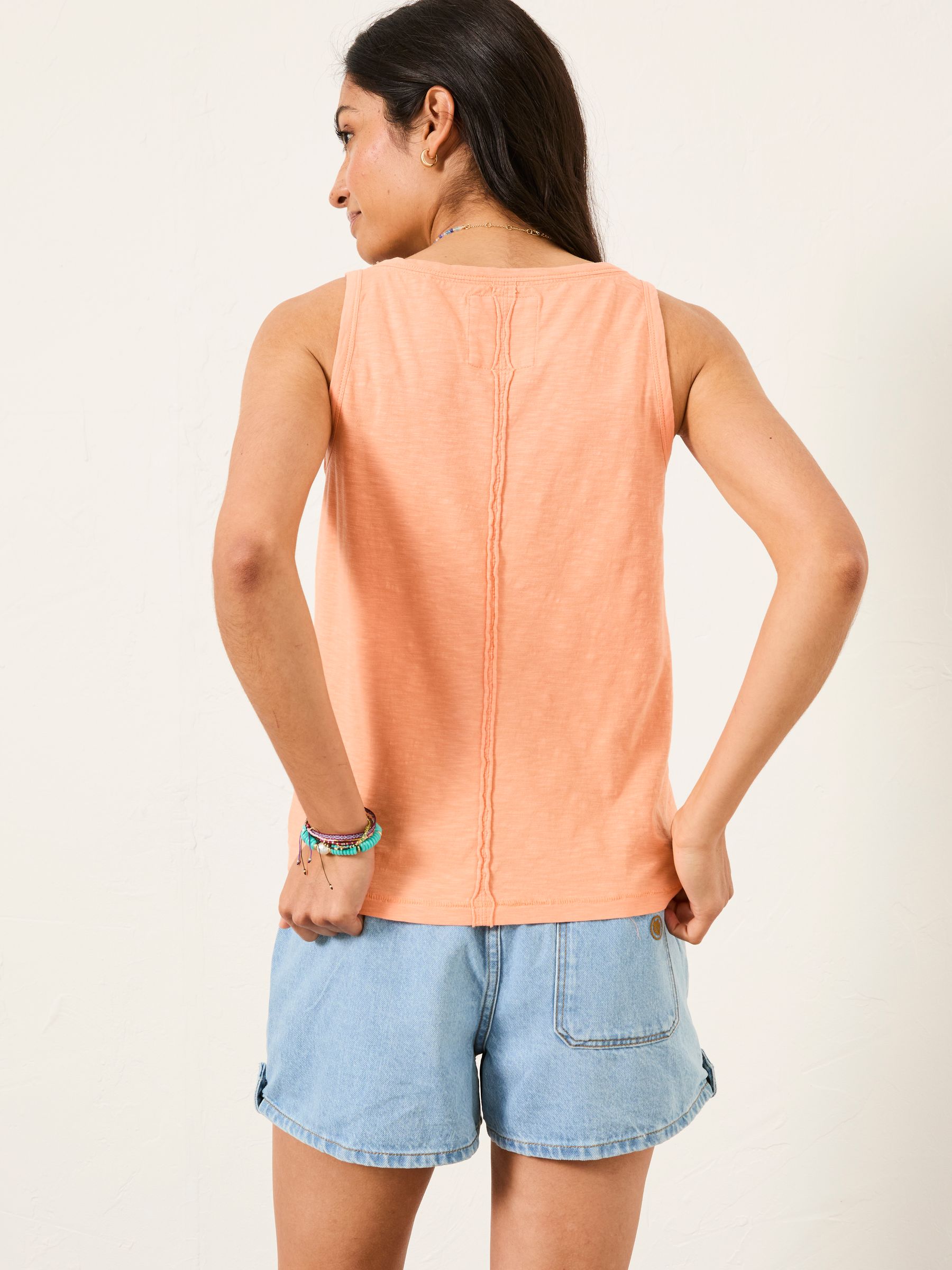 Bella Peach Pink Vest Top | FatFace USA