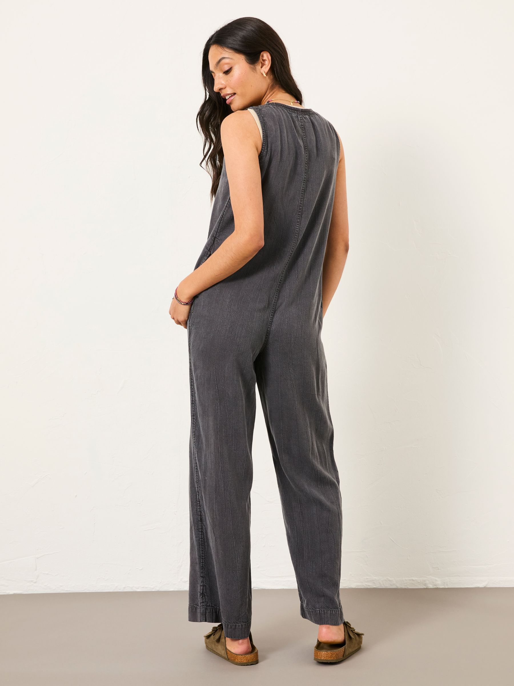 Tara Charcoal Grey Dungarees - Image 2 of 6