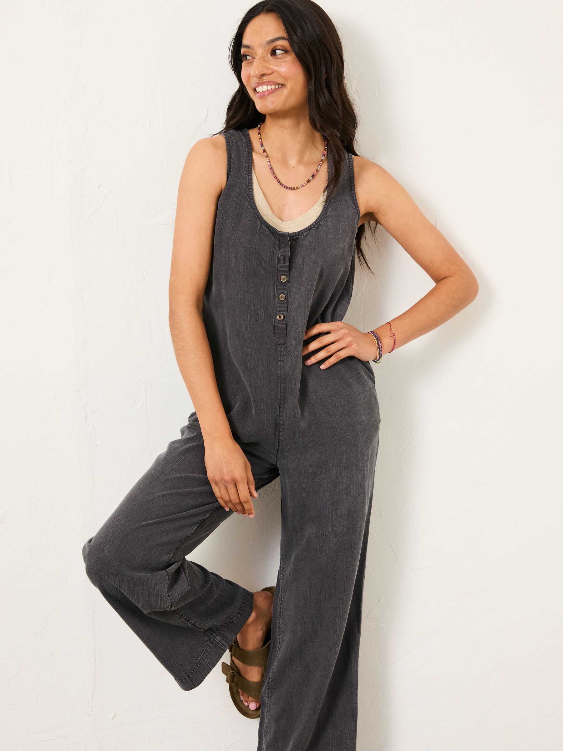 Tara Charcoal Grey Dungarees - Image 4 of 6
