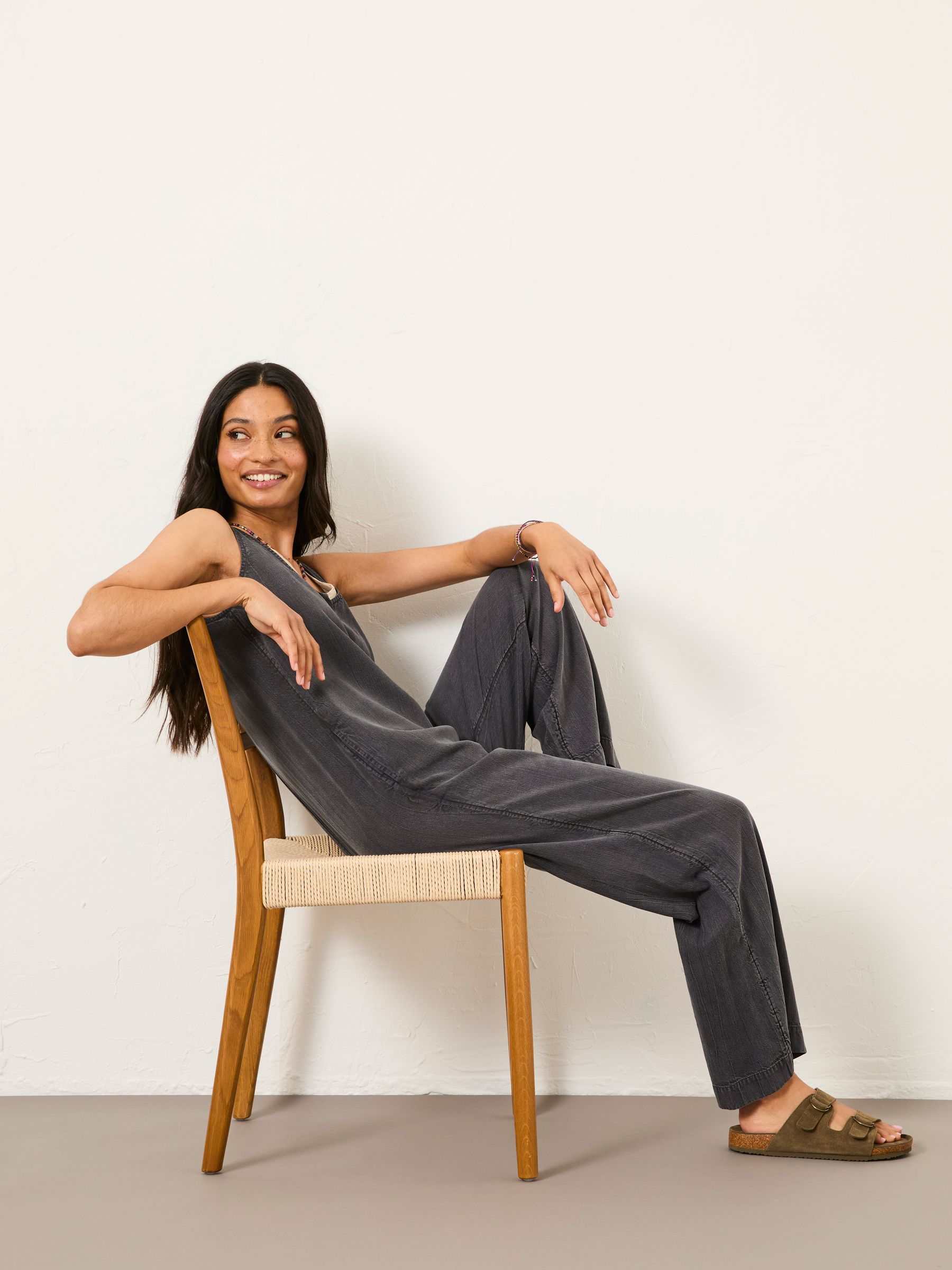 Tara Charcoal Grey Dungarees - Image 5 of 6