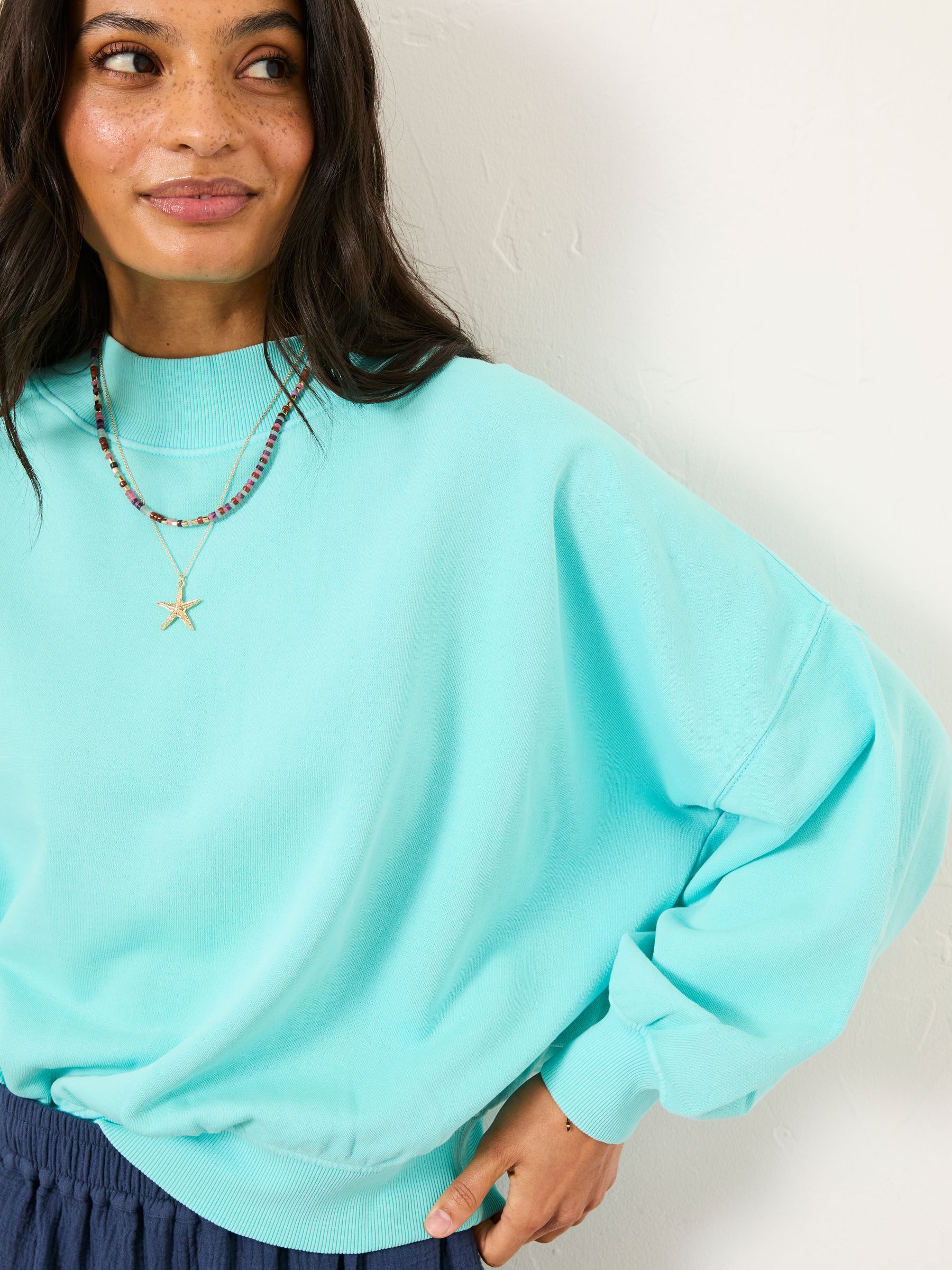 Lara Blue Crew Sweatshirt - Image 4 of 6