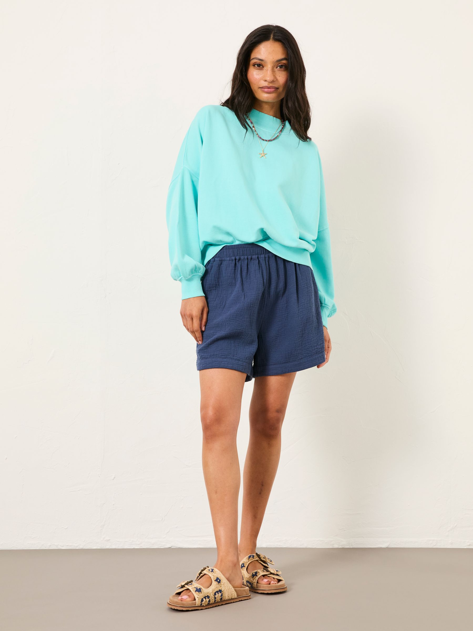 Dani Blue Doubles 100% Cotton Shorts - Image 4 of 5