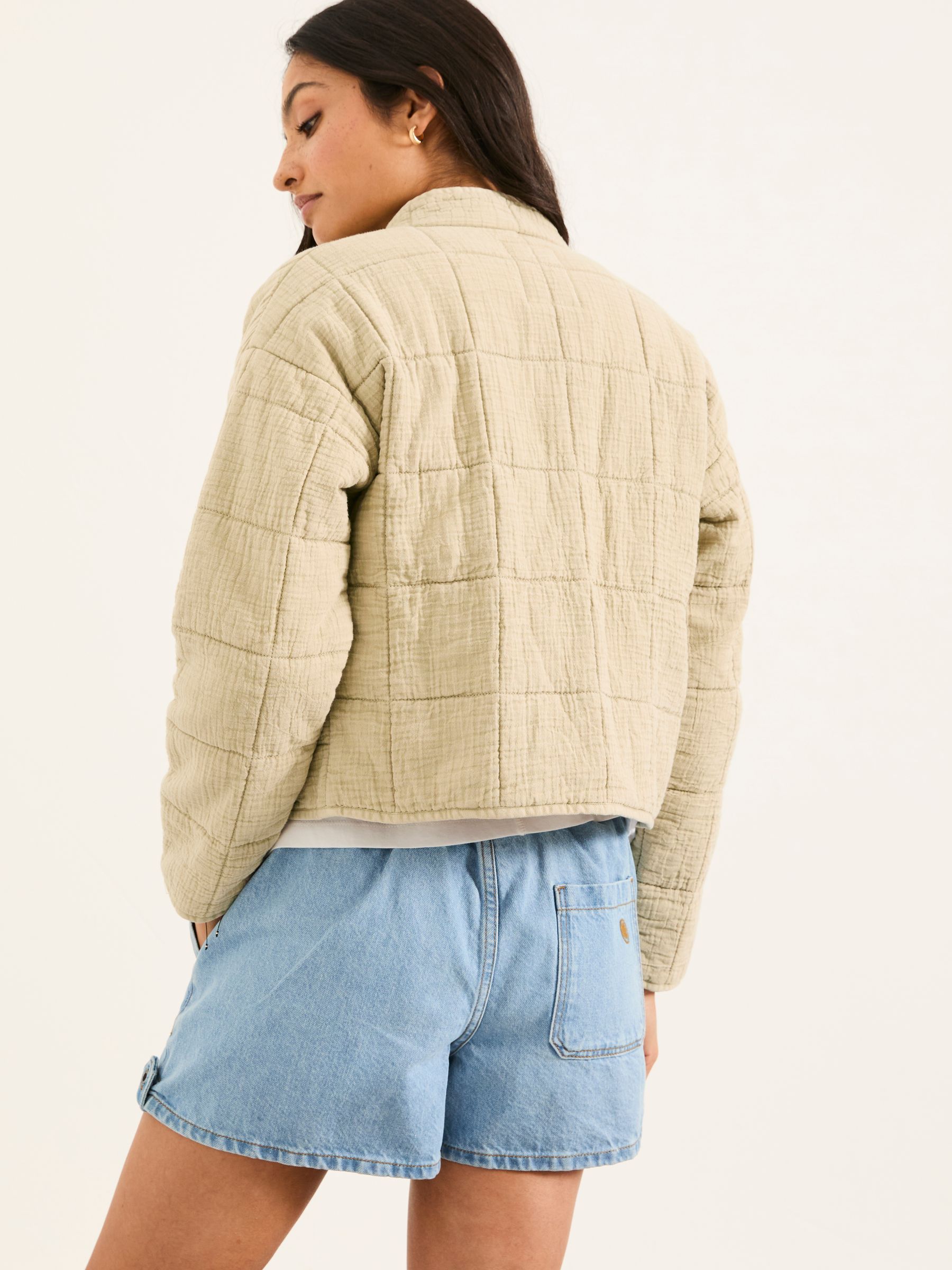 Quinn Ivory Quilted 100% Cotton Jacket - Image 2 of 7