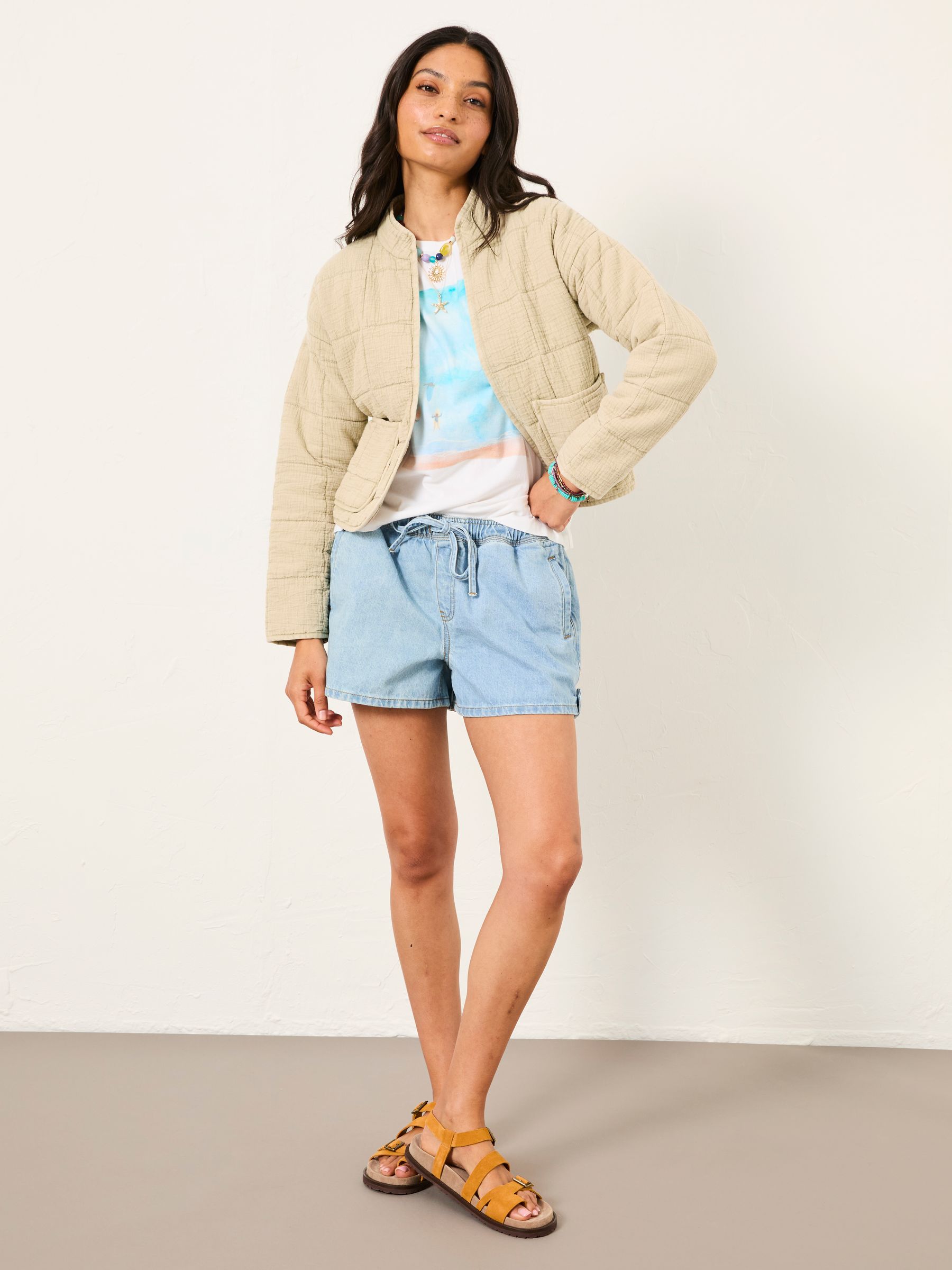 Quinn Ivory Quilted 100% Cotton Jacket - Image 6 of 7