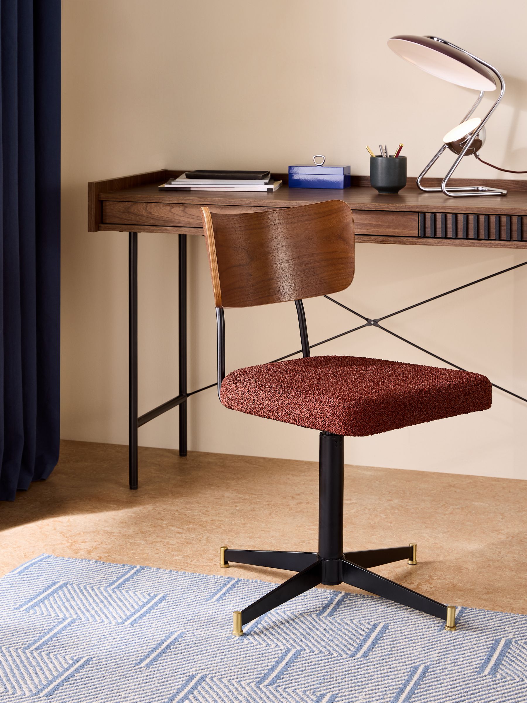 Amalyn Office Chair in Rust Red - Image 1 of 4