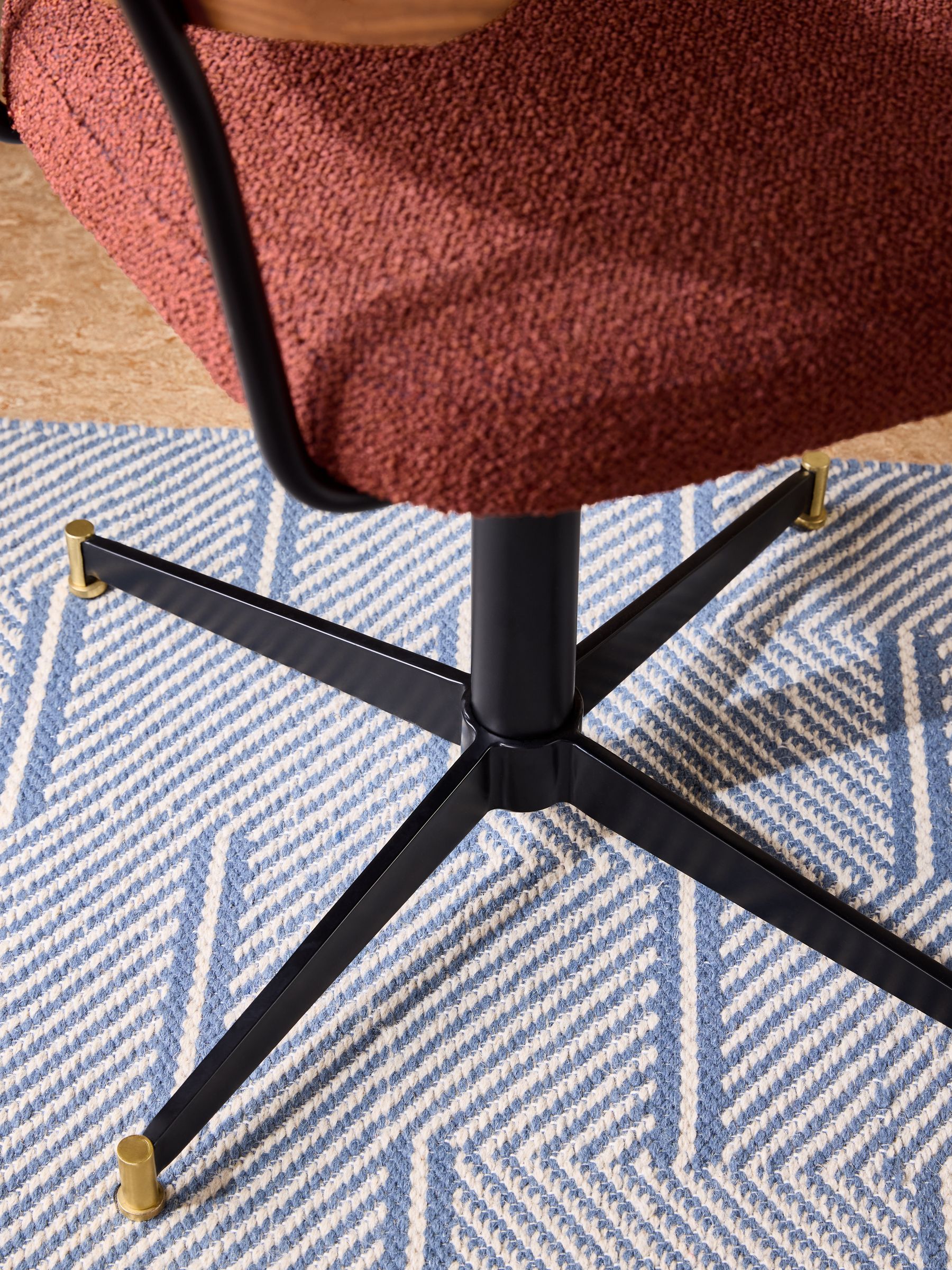 Amalyn Office Chair in Rust Red - Image 3 of 4