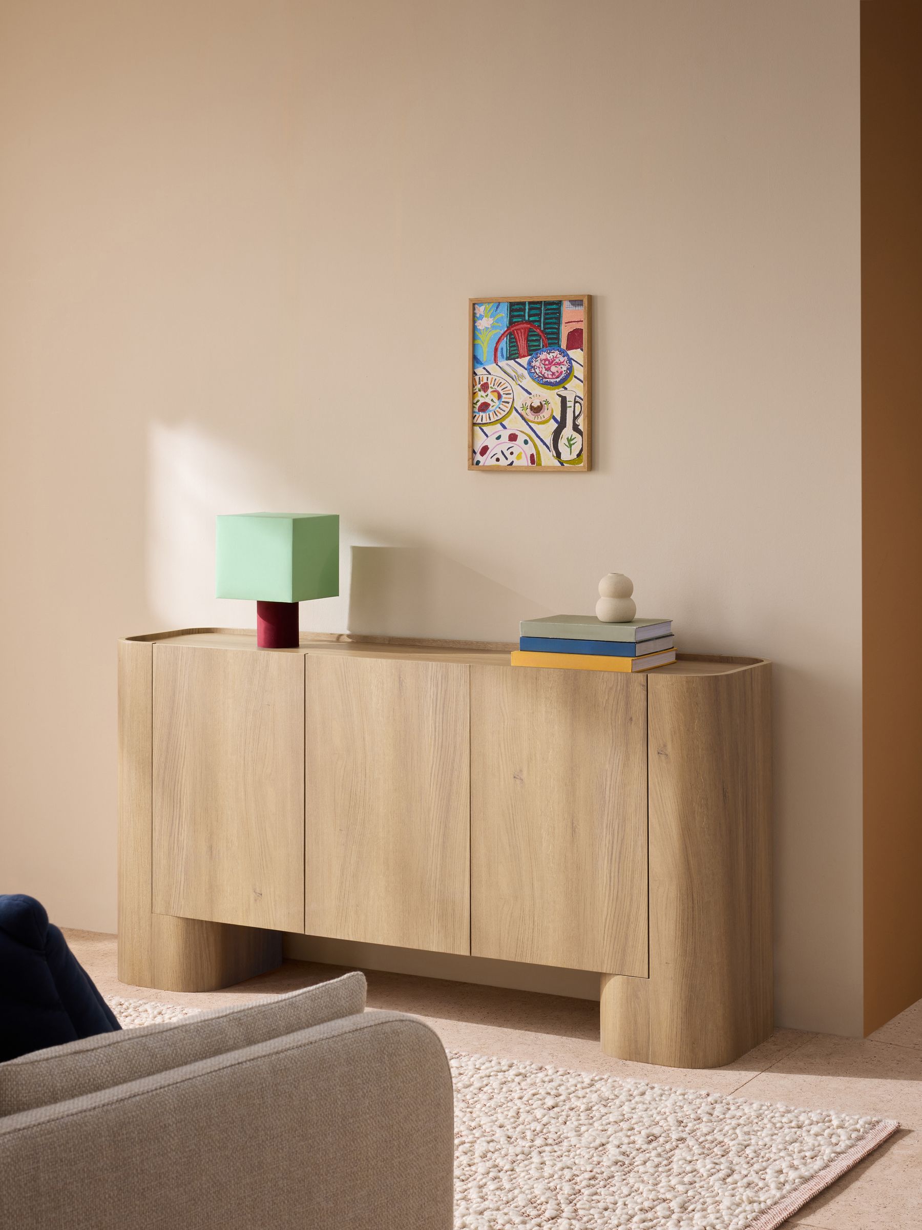 Kain Large Large Sideboard in Light Oak Effect - Image 1 of 8