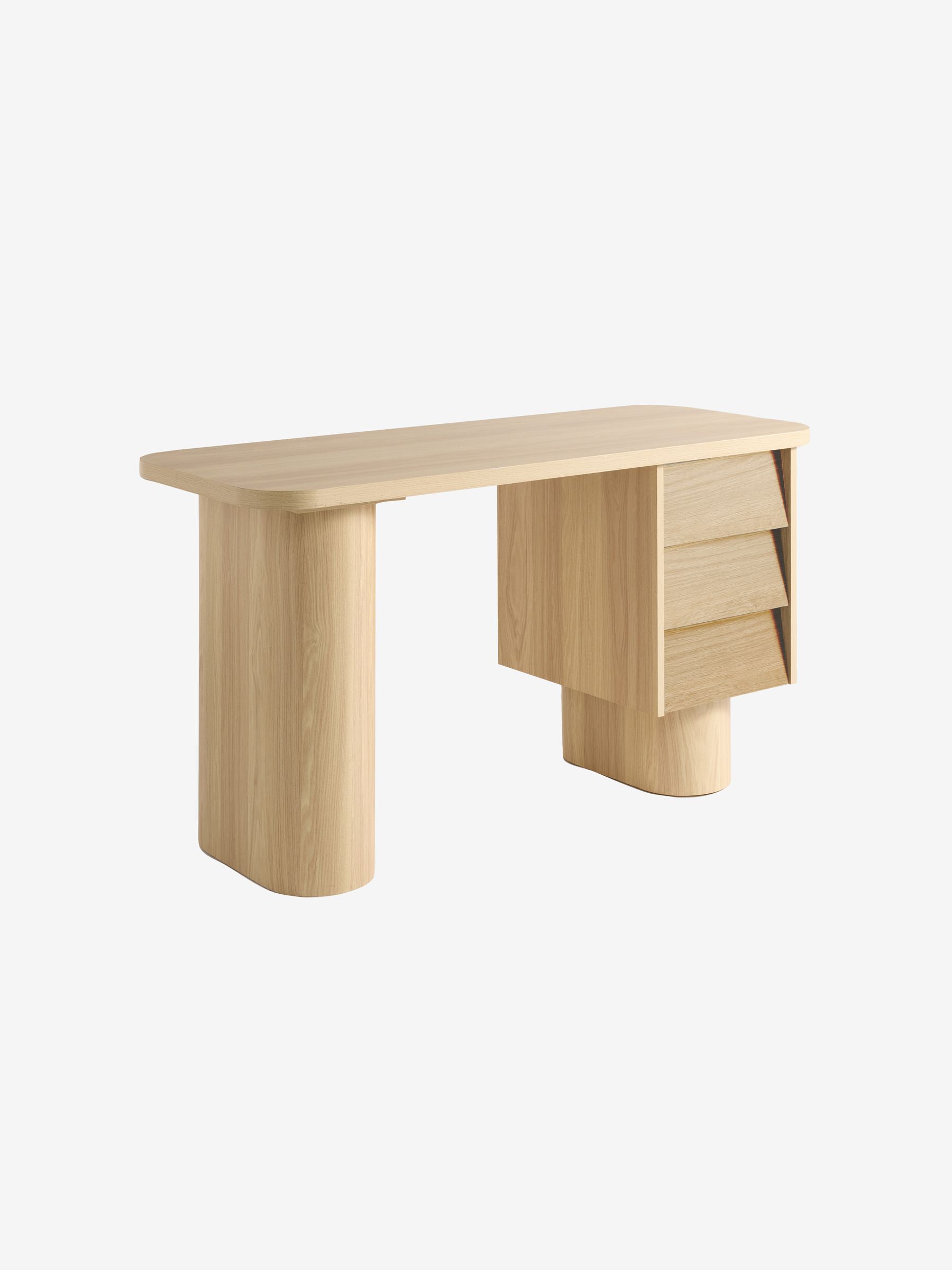 Kain Storage Desk in Light Oak Effect - Image 4 of 5