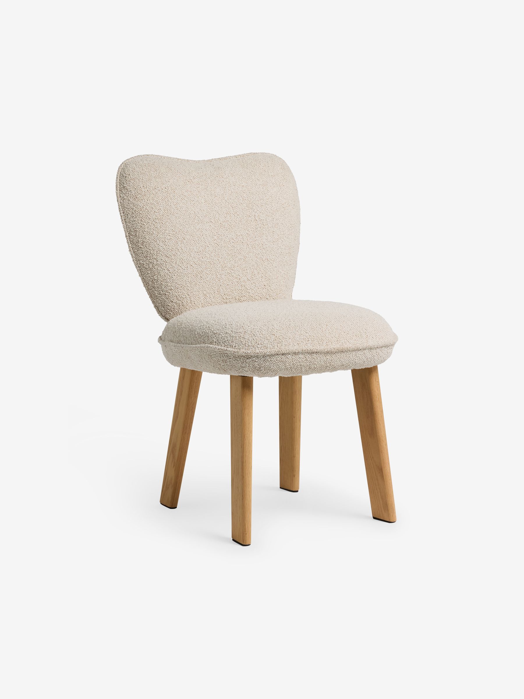 Set of 2 Tylar Dining Chairs in Casual Boucle Natural - Image 4 of 5