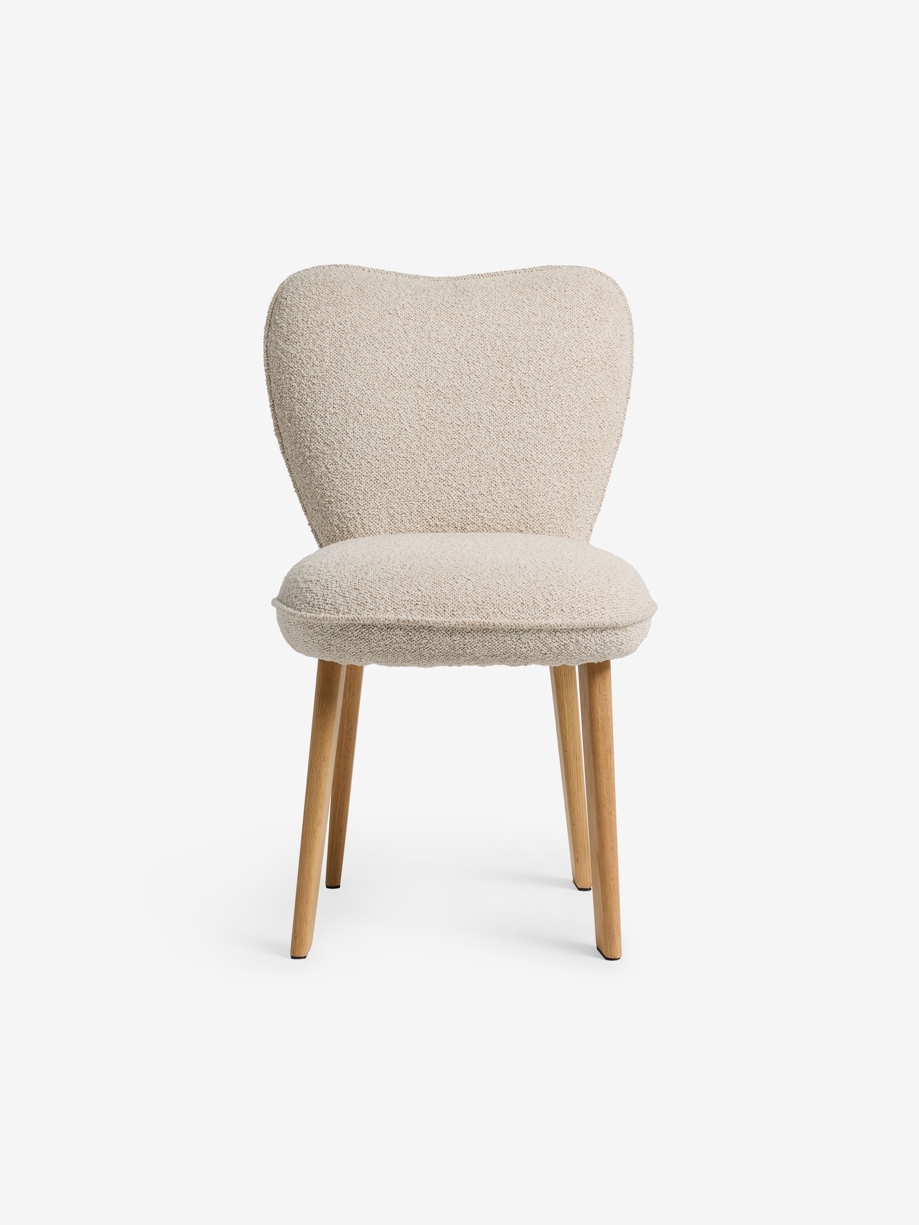 Set of 2 Tylar Dining Chairs in Casual Boucle Natural - Image 5 of 5