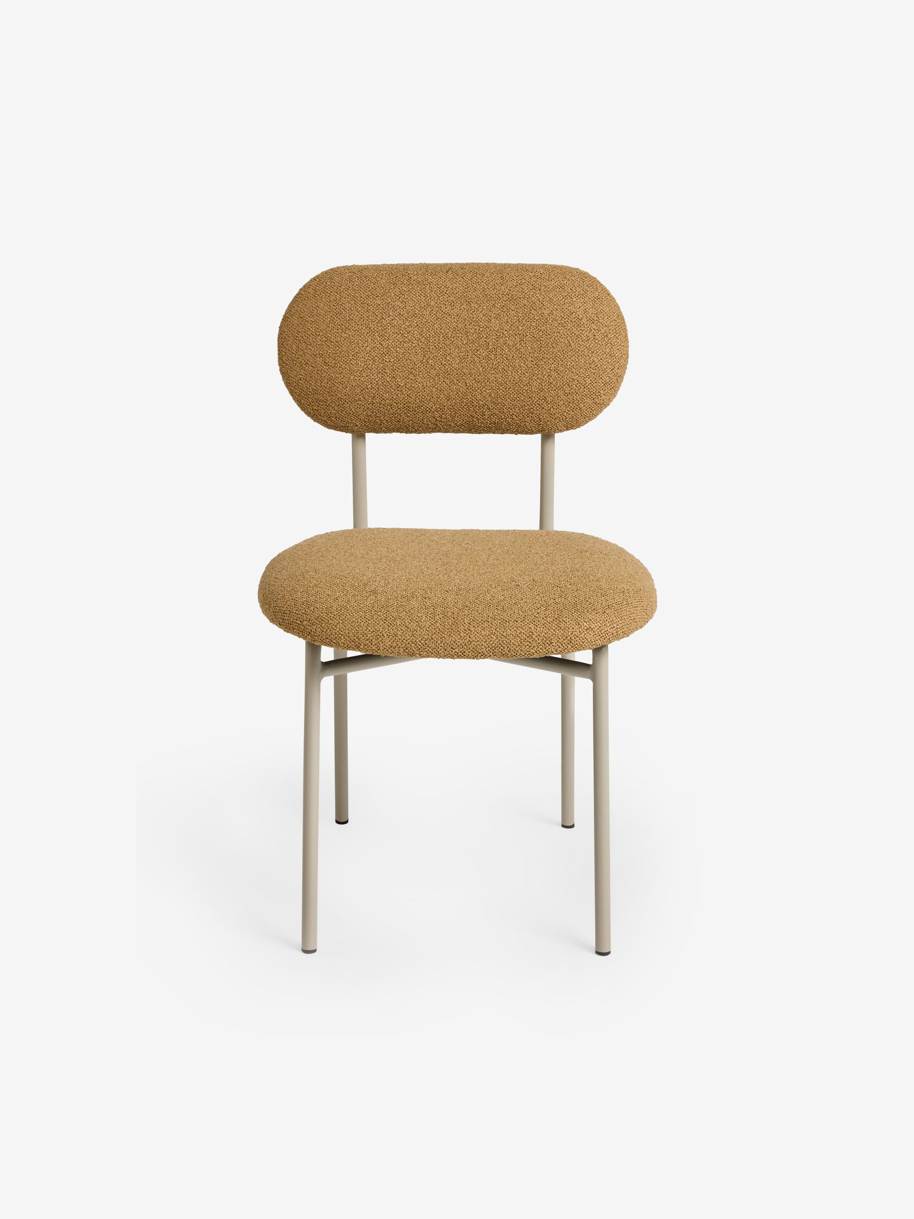 Set of 2 Clemmie Dining Chairs in Caramel Pax Boucle and Ecru Legs - Image 4 of 5