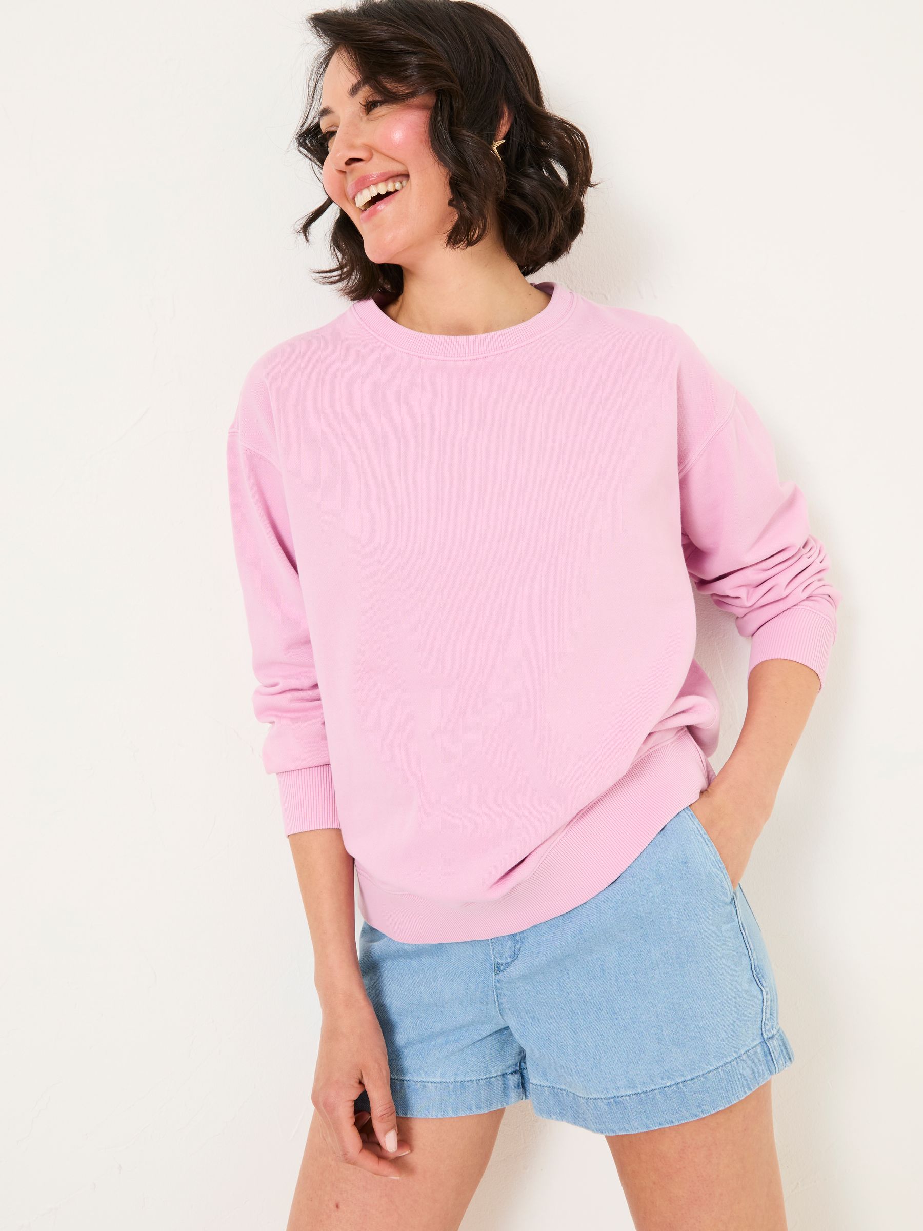 Georgia Light Pink Crew Sweatshirt - Image 1 of 5