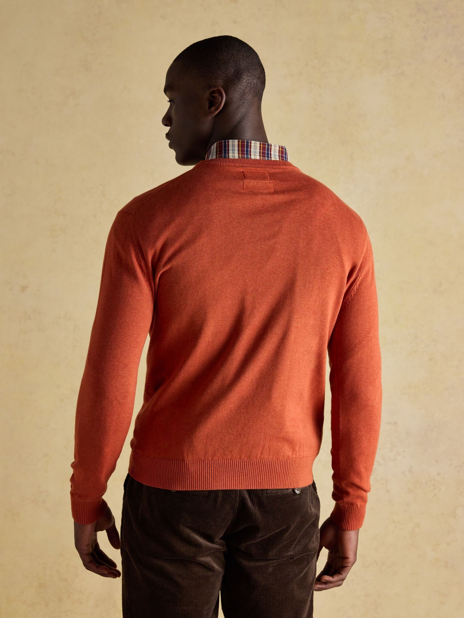 Hillside Orange Crew Neck Knitted Jumper - Image 2 of 7