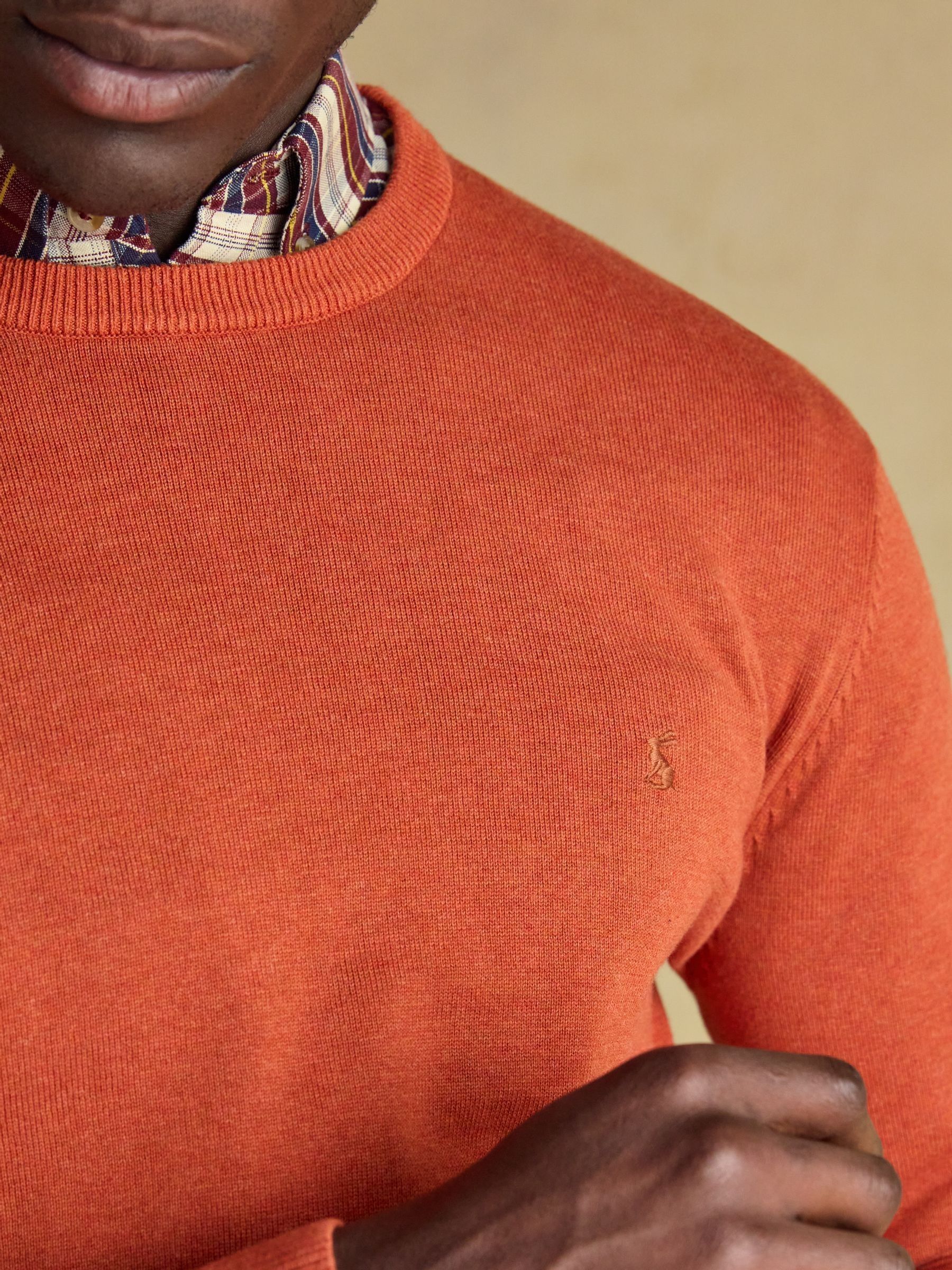 Hillside Orange Crew Neck Knitted Jumper - Image 6 of 7