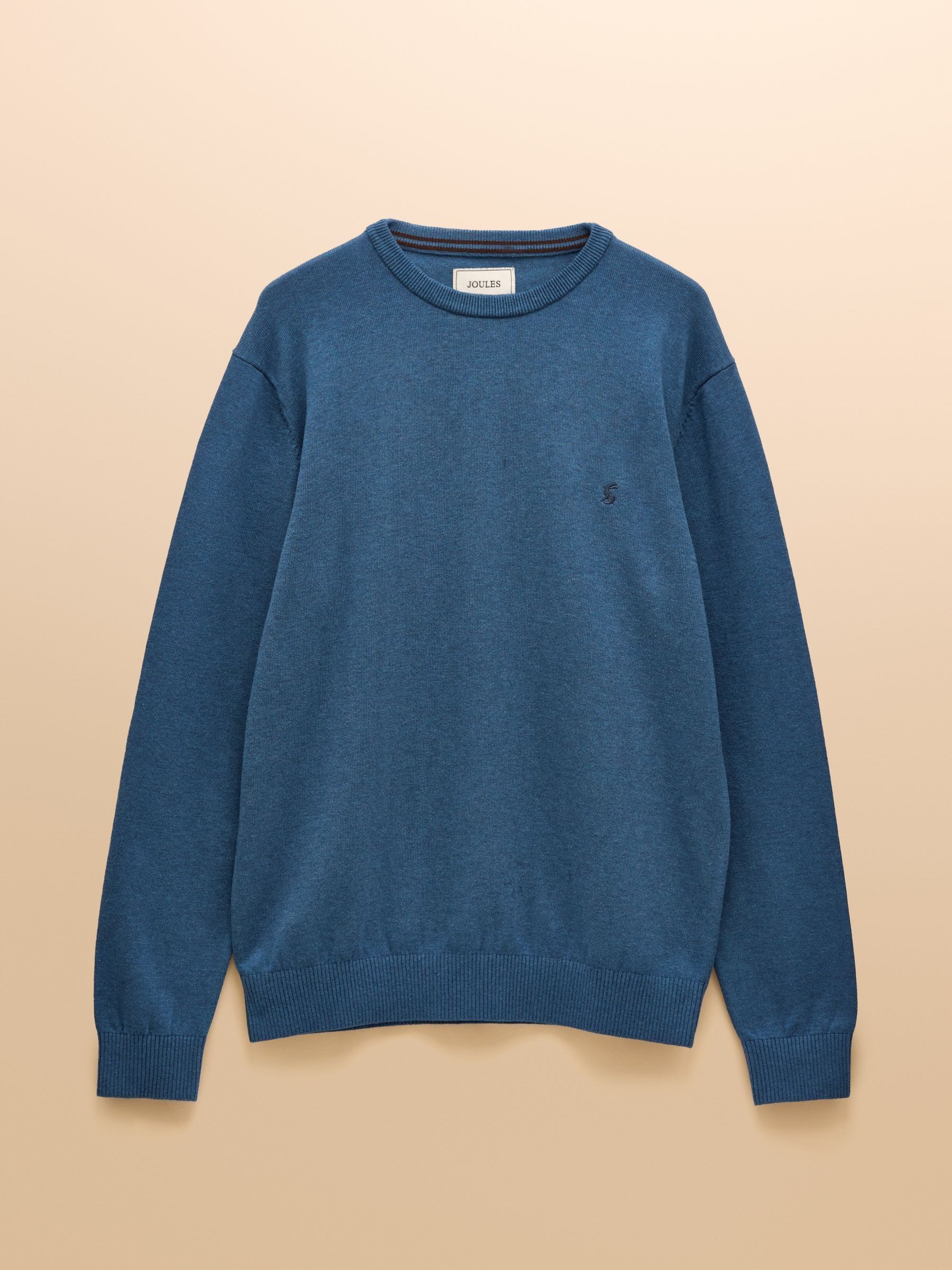 Hillside Blue Crew Neck Knitted Jumper - Image 7 of 7