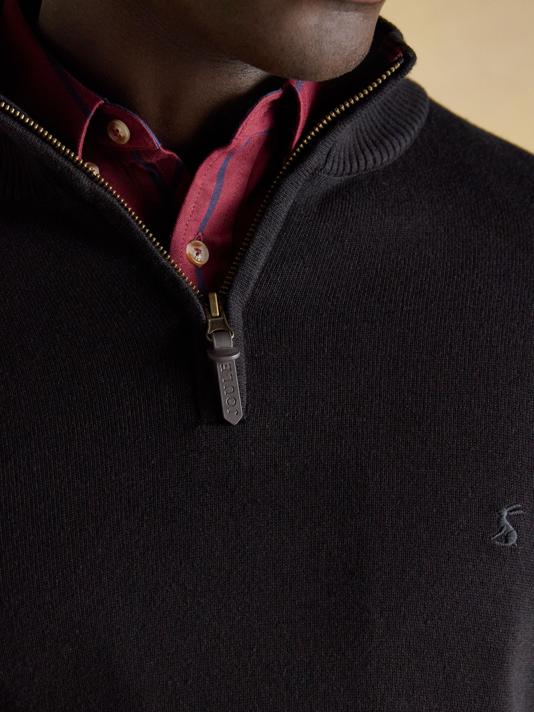 Hillside Black Quarter Zip Knitted Jumper - Image 4 of 7