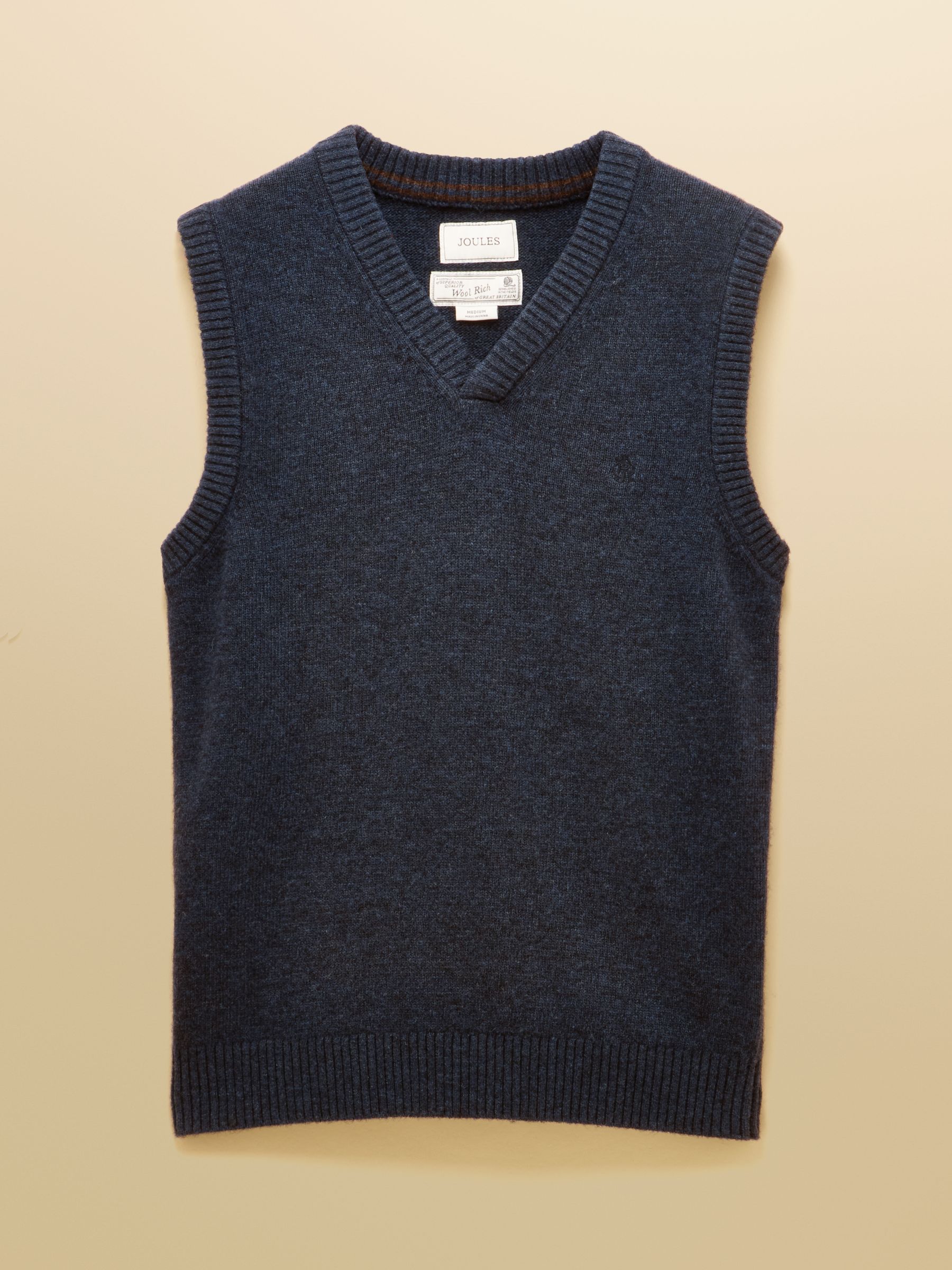 Highland Navy Wool-Rich Knitted Tank Top - Image 7 of 7
