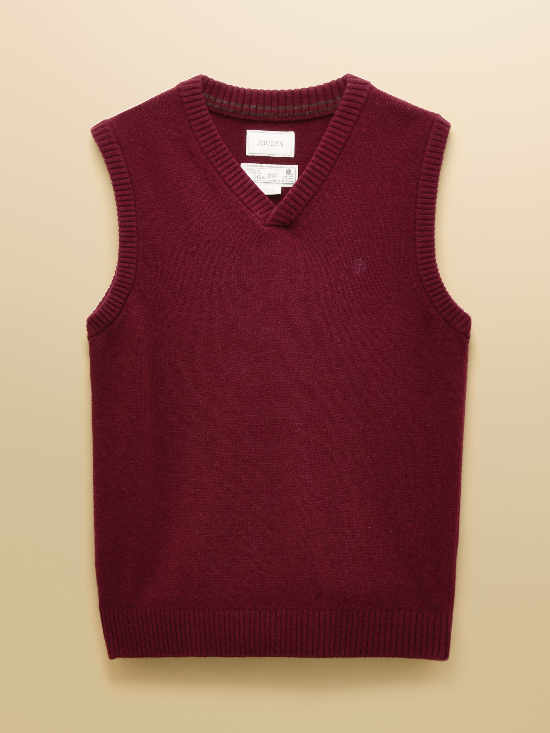 Highland Burgundy Red Wool-Rich Knitted Tank Top - Image 8 of 8 Highland Burgundy Red Wool-Rich Knitted Tank Top - Image 8 of 8