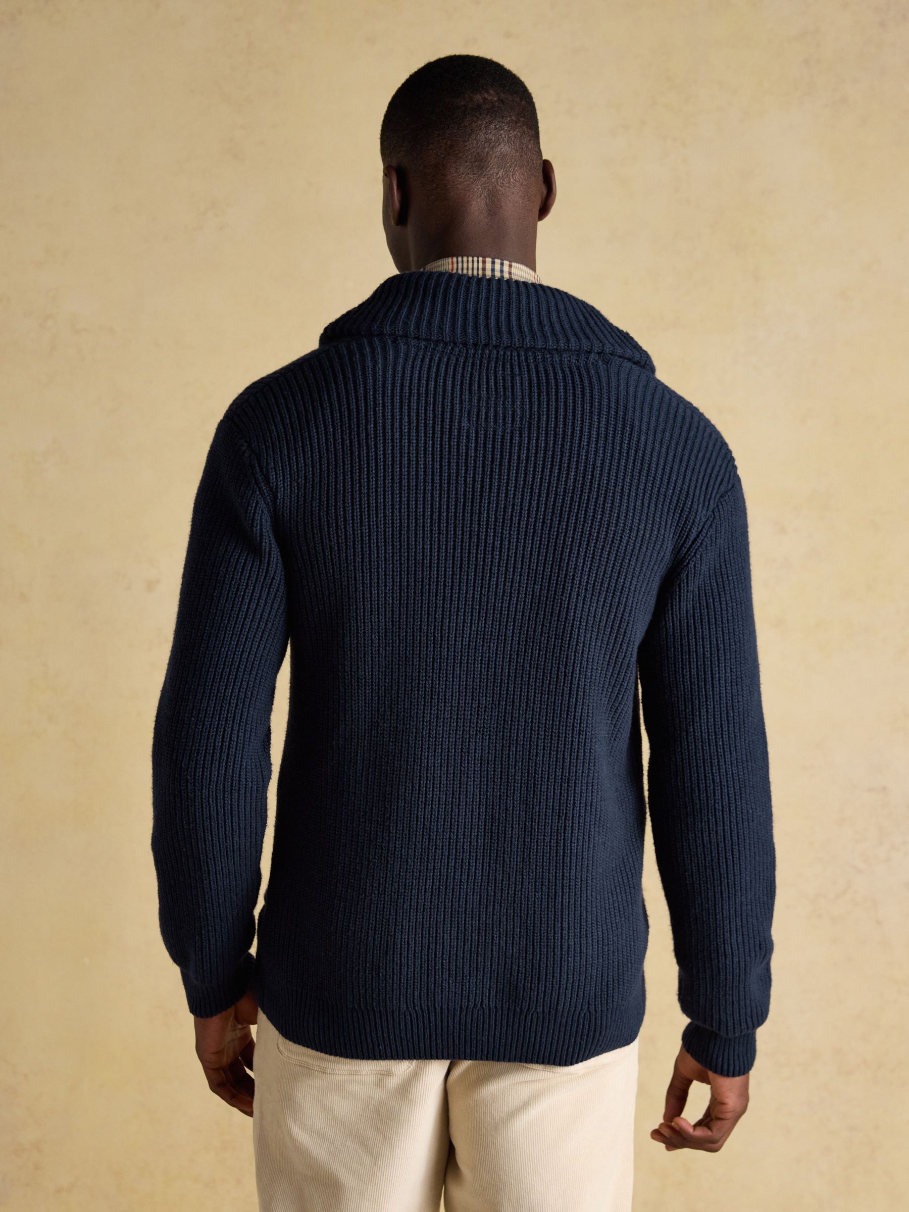 Harrison Navy Shawl Cardigan - Image 3 of 9