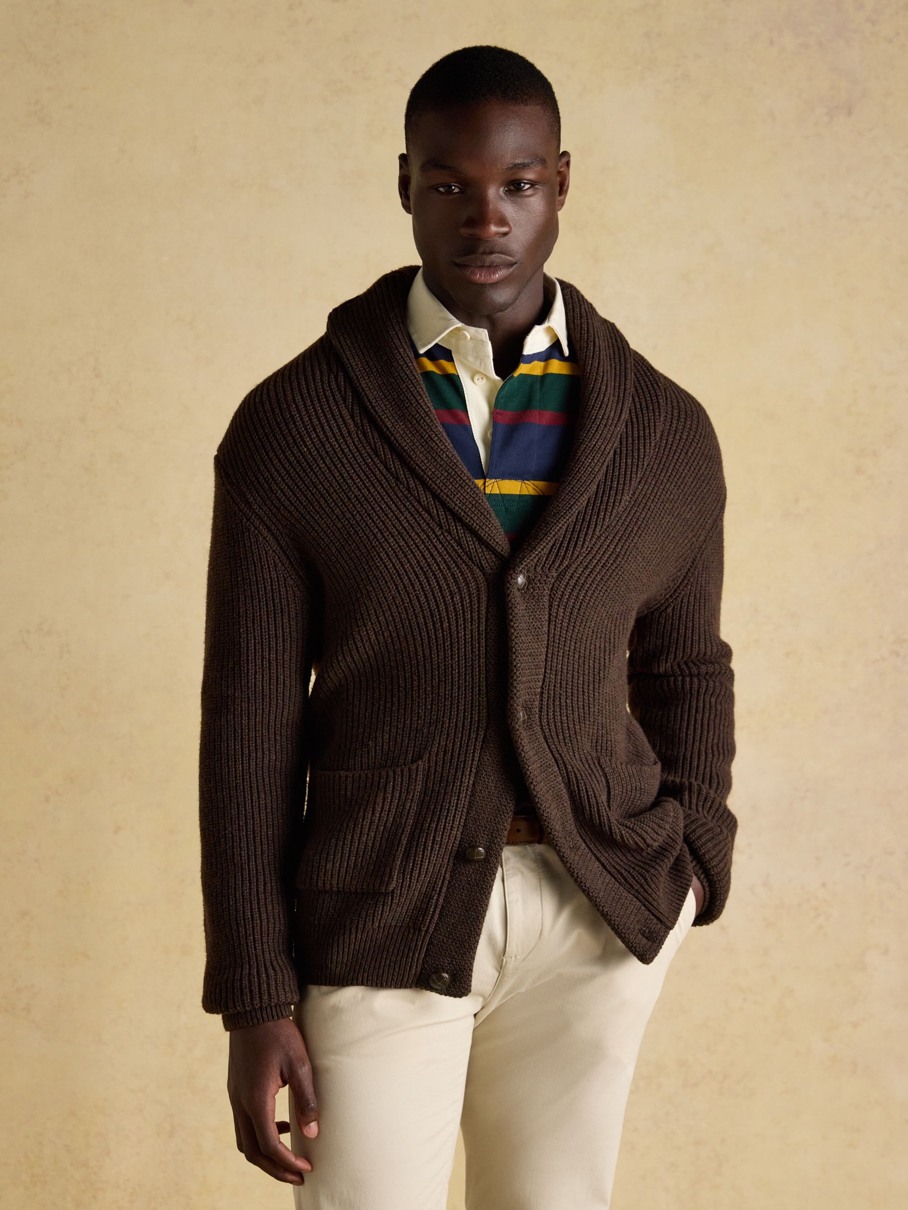 Harrison Brown Shawl Cardigan | Joules
