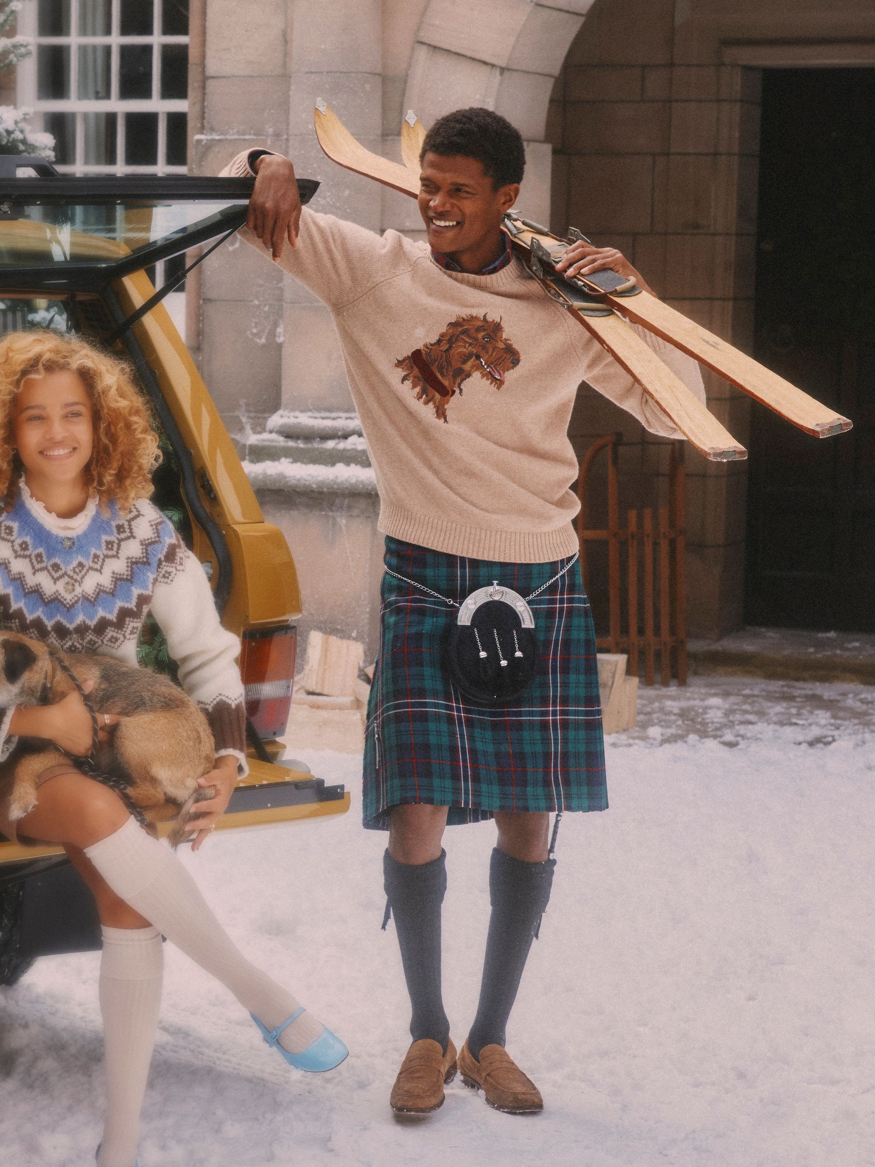 Unisex Oatmeal Irish Wolf Hound Jumper - Image 2 of 10