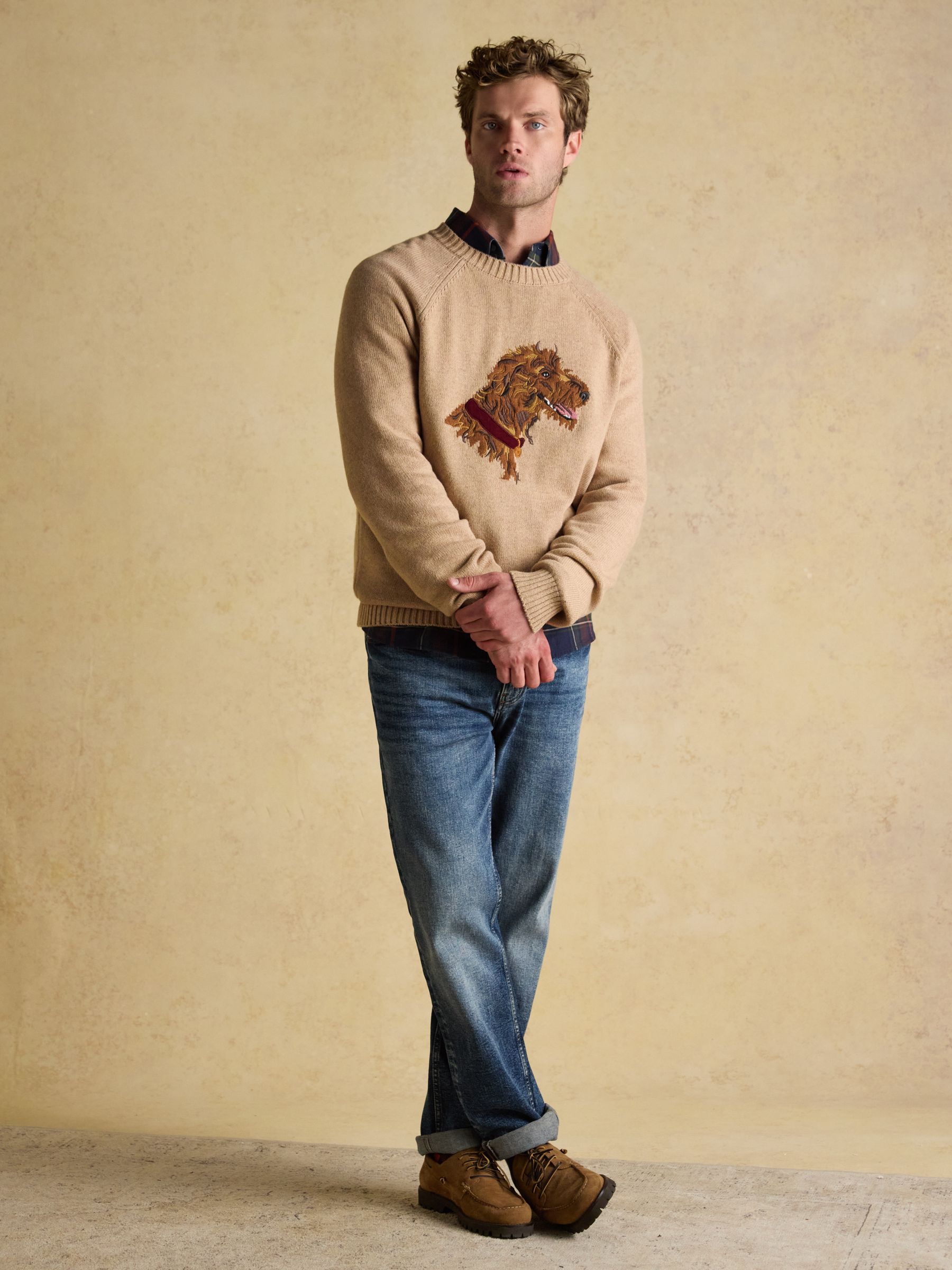 Unisex Oatmeal Irish Wolf Hound Jumper - Image 5 of 10