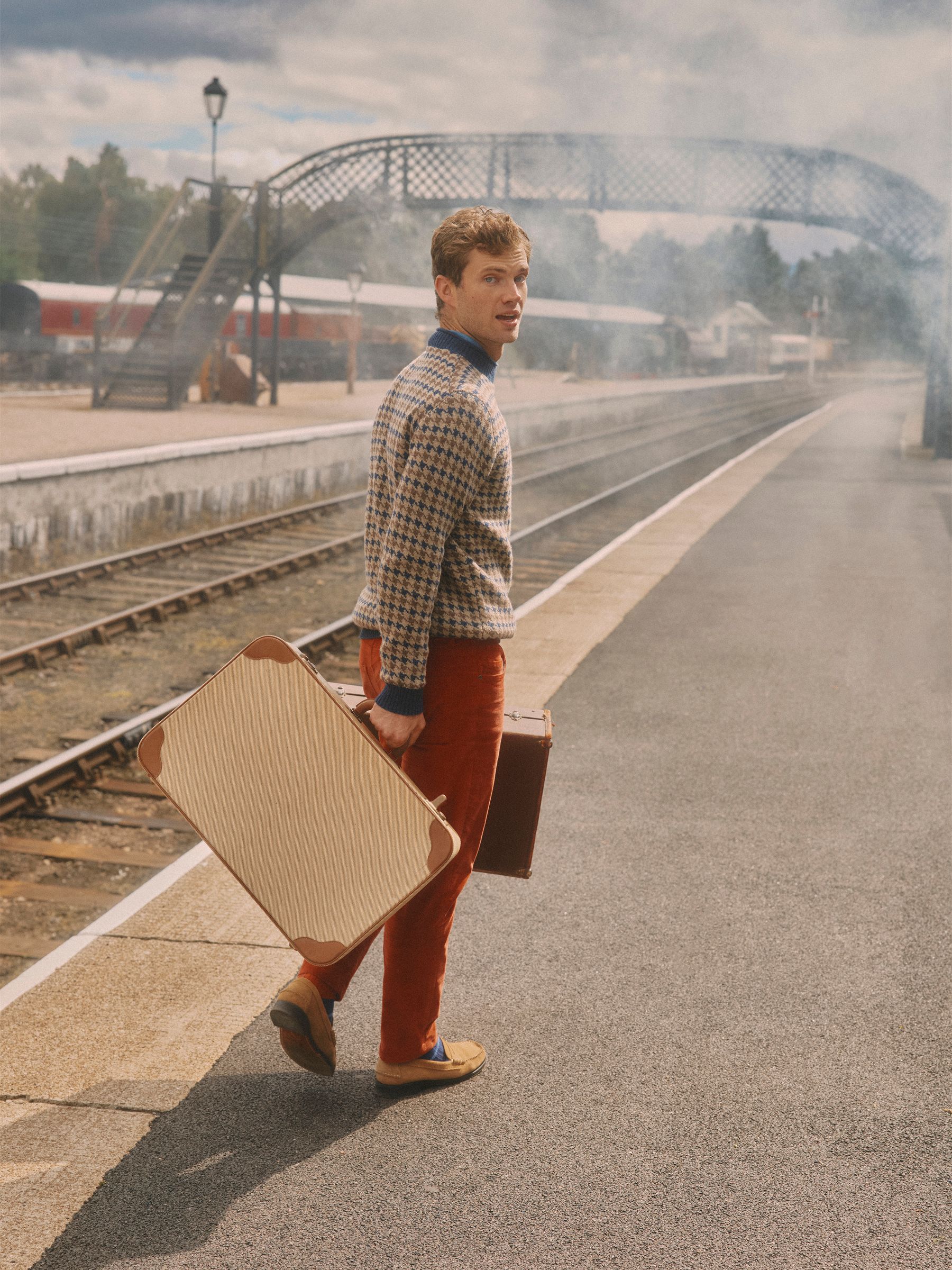 Ferguson Wool-Rich Oatmeal Houndstooth Jumper - Image 2 of 10