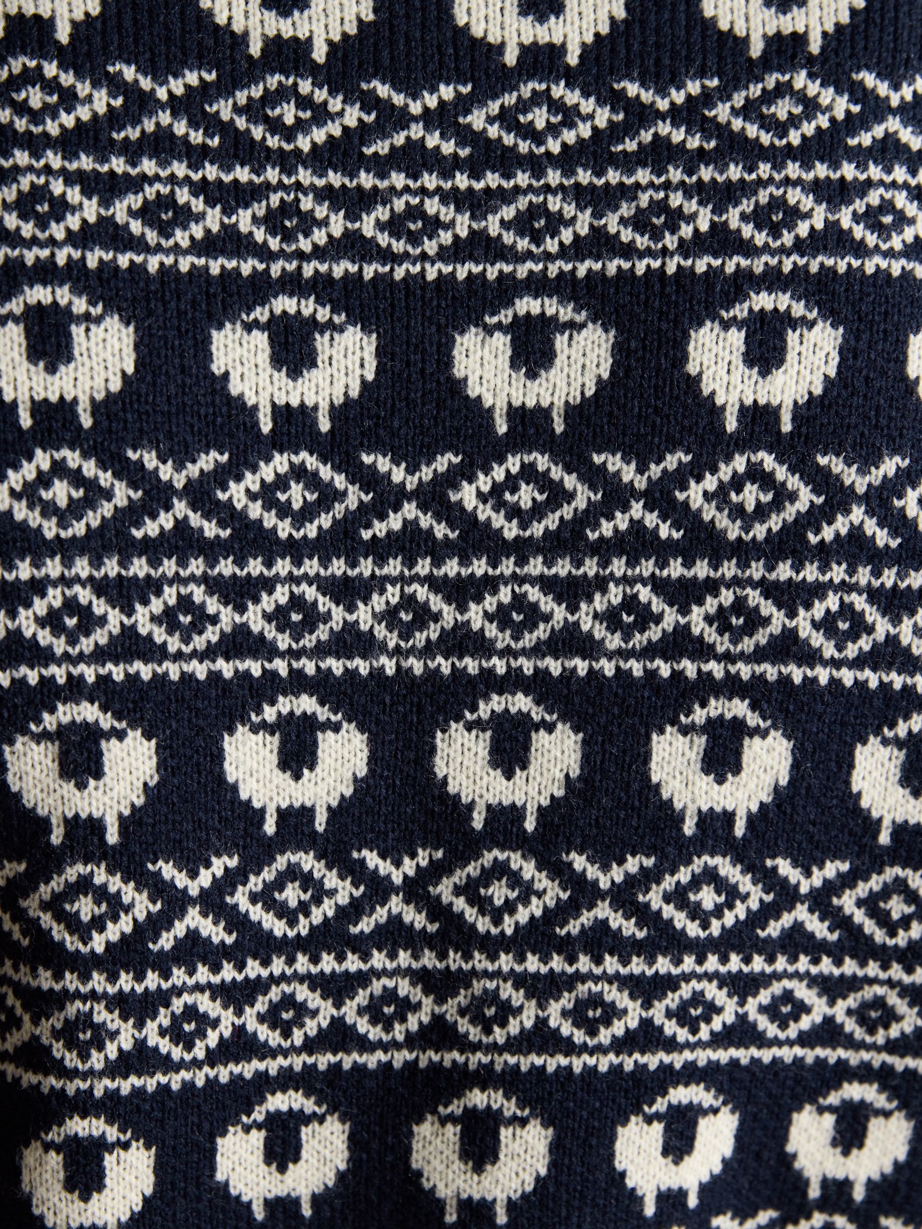 Baa Humbug Navy Intarsia Christmas Jumper - Image 10 of 11