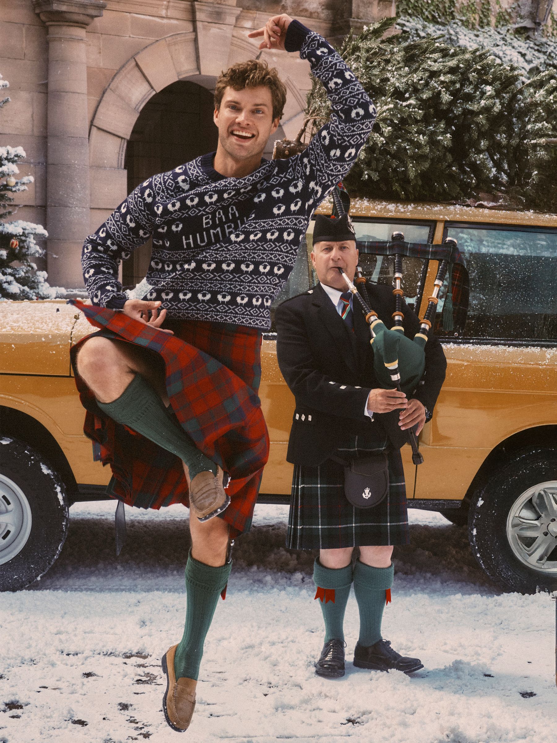 Baa Humbug Navy Intarsia Christmas Jumper - Image 3 of 11