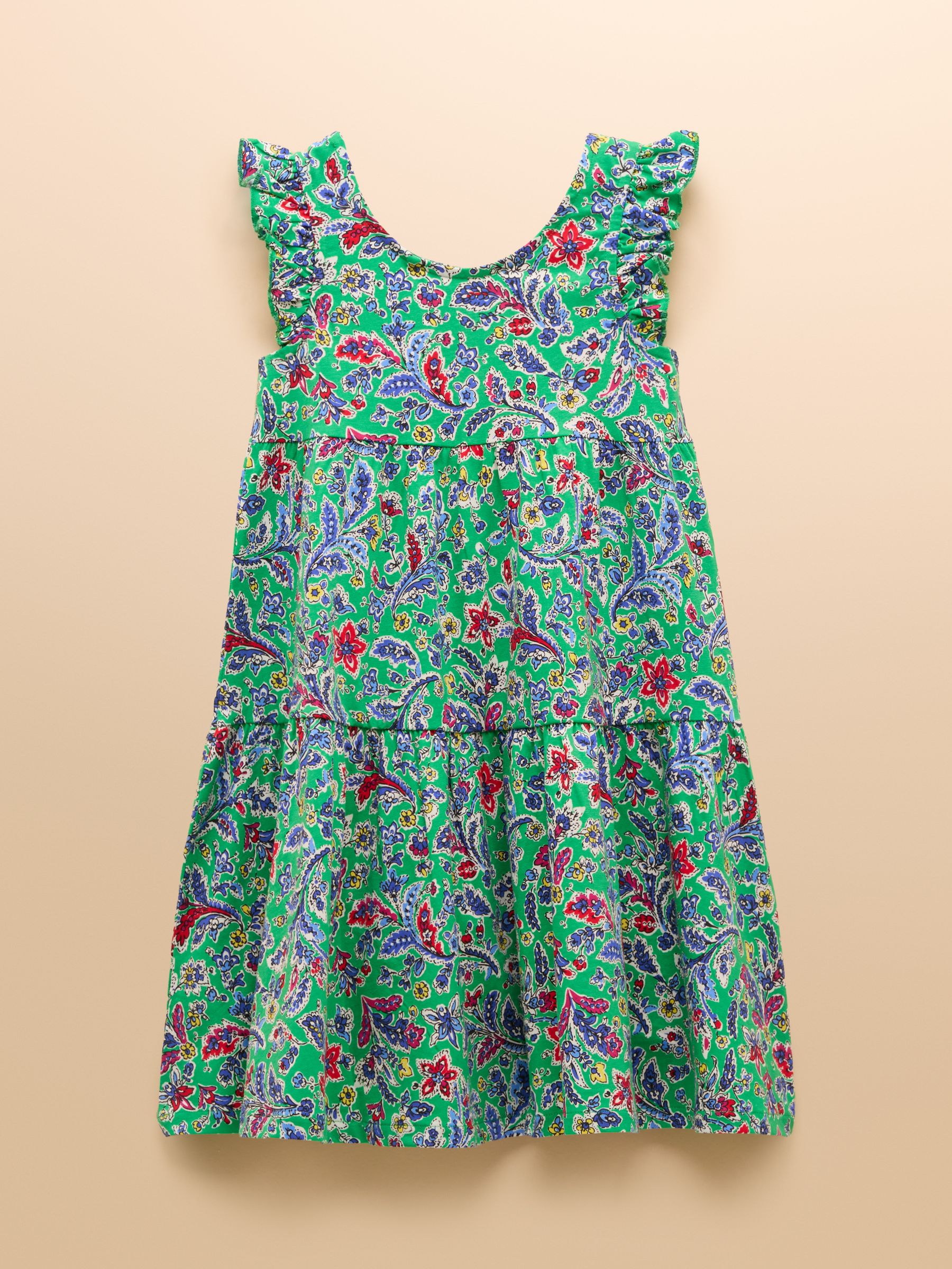 Butterfly Green & Pink Frill Sleeve Print Dress Two Pack - Image 5 of 9