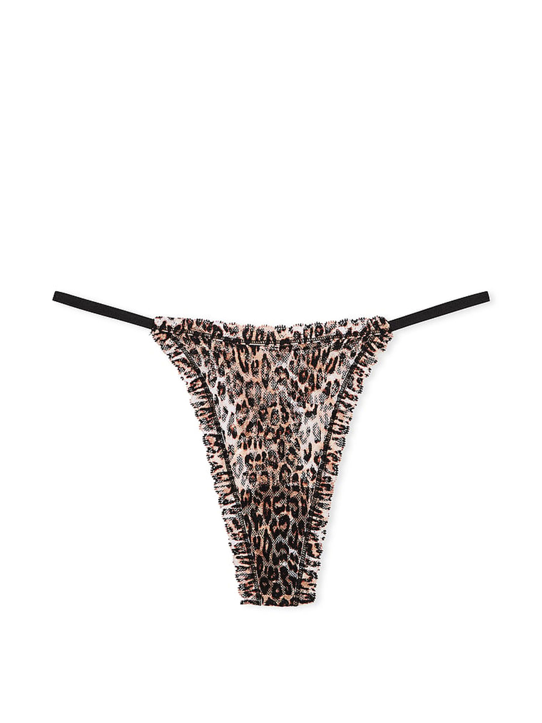 Leopard Brown Thong Knickers - Image 3 of 3