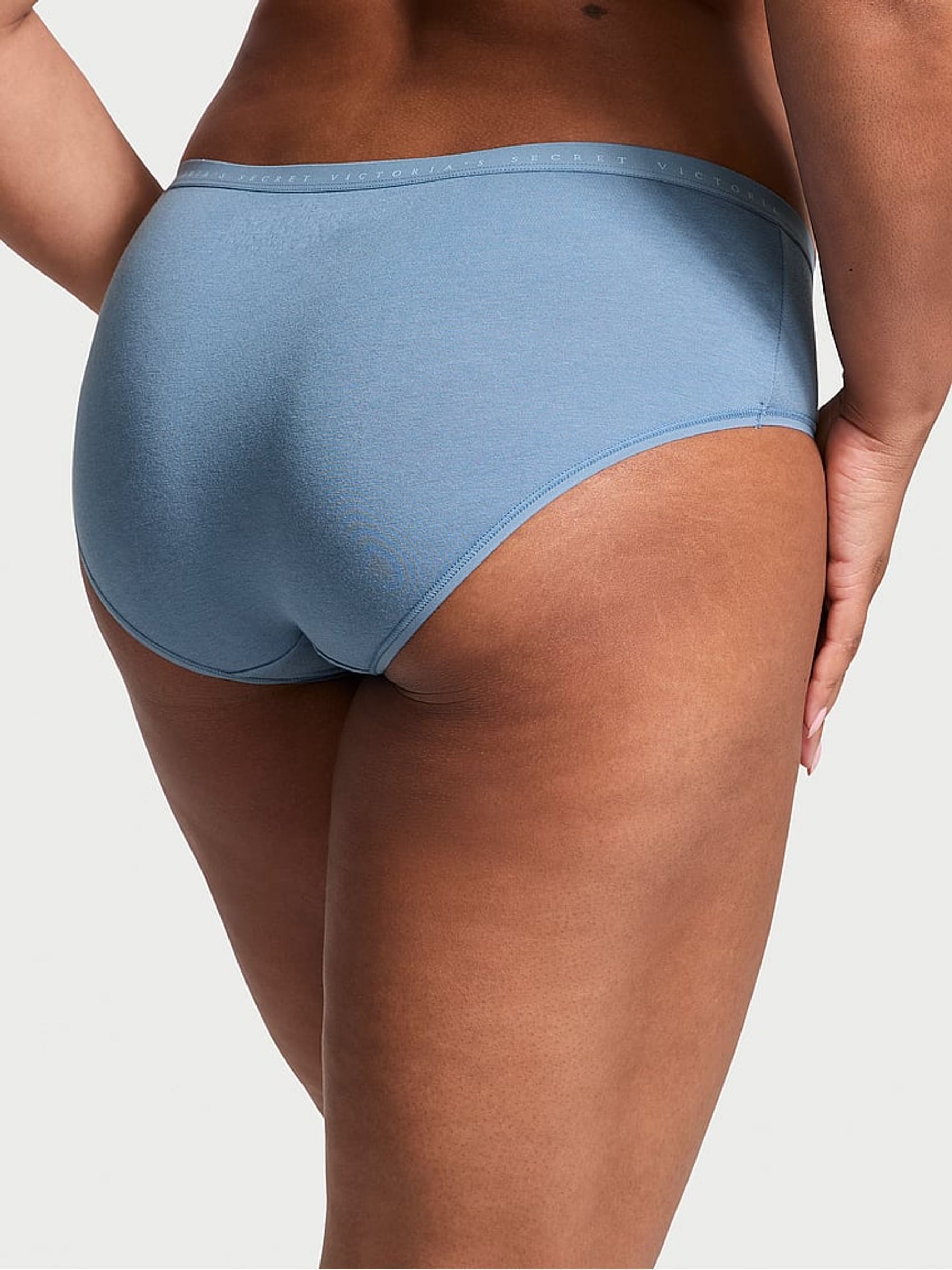 Faded Denim Blue Hipster Knickers - Image 2 of 3