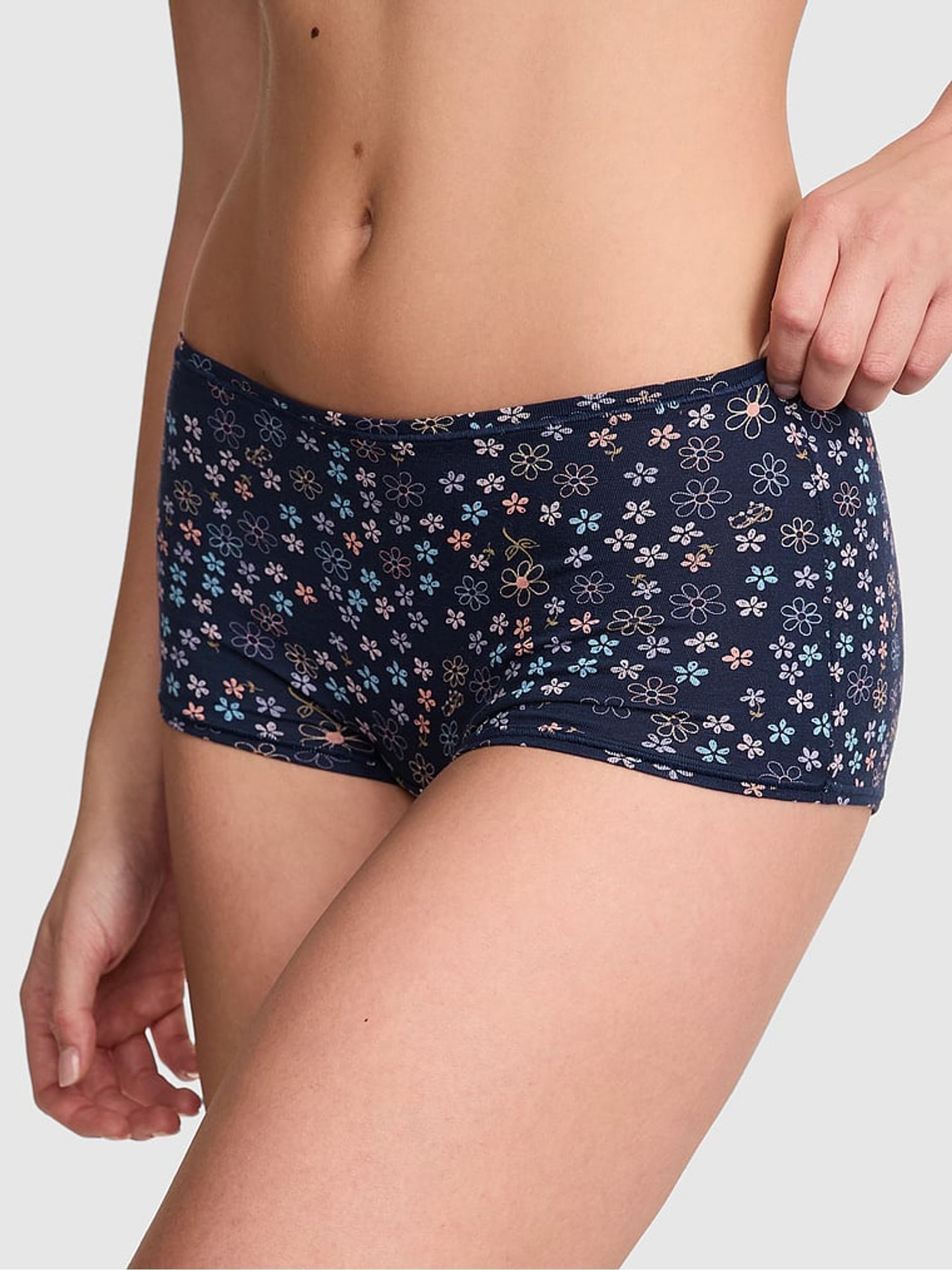 Midnight Navy Blue Cotton Boyshort Knickers - Image 1 of 3